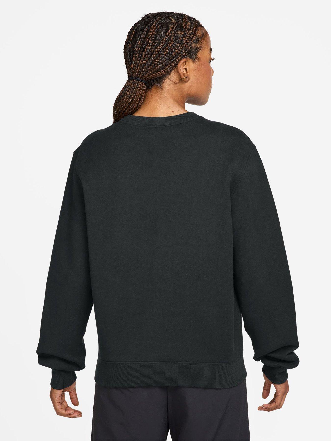 Image 2 of 3 of Nike Womens Studio Fleece Crew Sweatshirt - Black