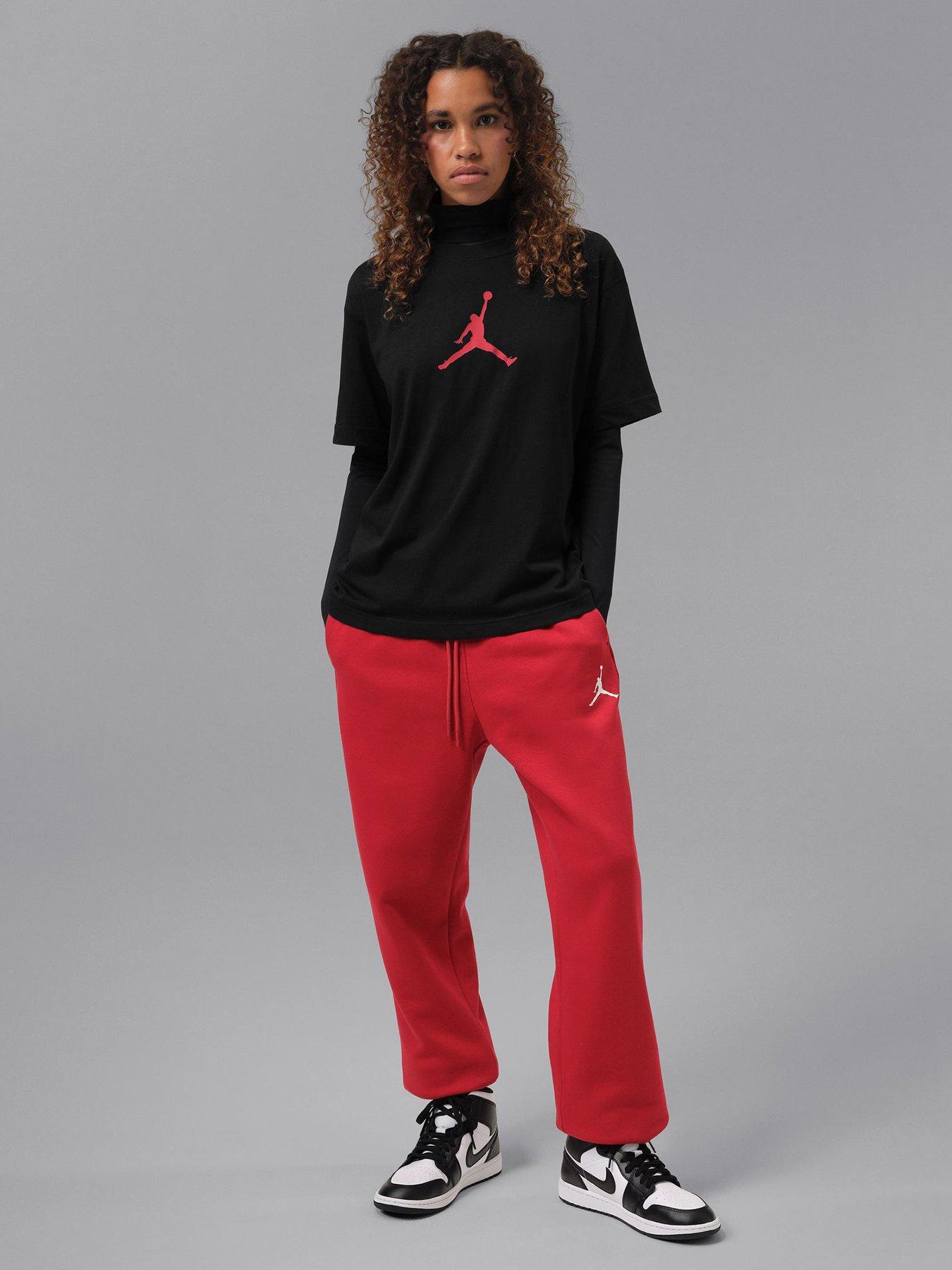 Image 3 of 4 of Jordan Nike Womens Jordan Central Jumpman Logo T-Shirt - Black