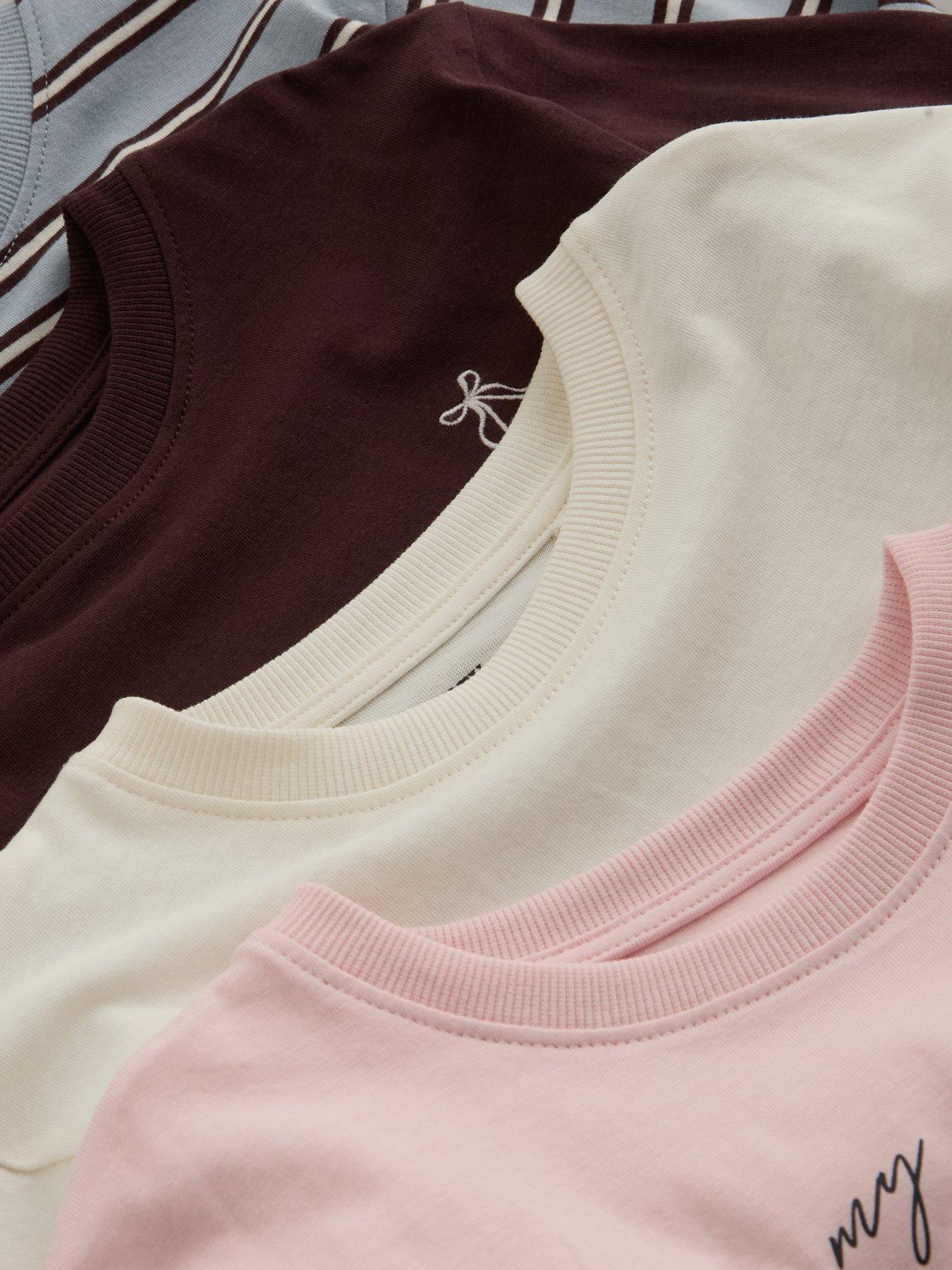 Image 4 of 5 of The Very Collection Girls 4 Pack Long Sleeve Tops - Multi