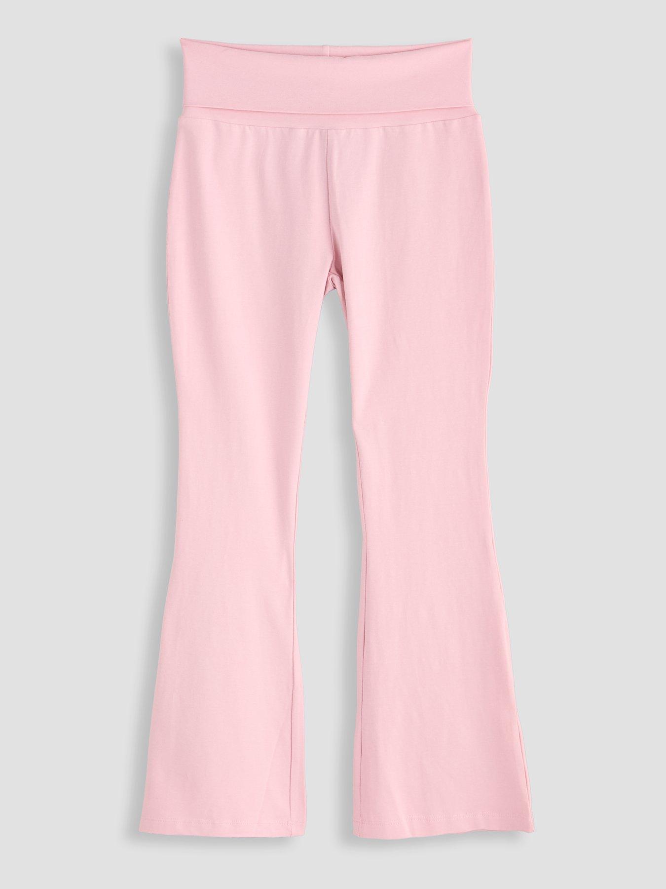 Image 2 of 5 of The Very Collection Girls 2 Pack Fold Over Flare Leg Leggings - Multi
