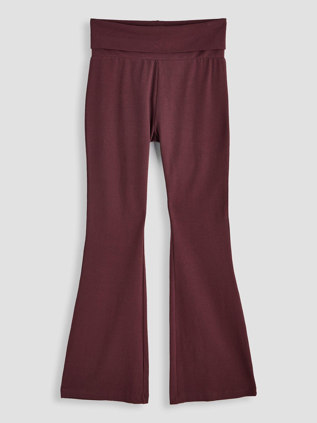 Image 3 of 5 of The Very Collection Girls 2 Pack Fold Over Flare Leg Leggings - Multi