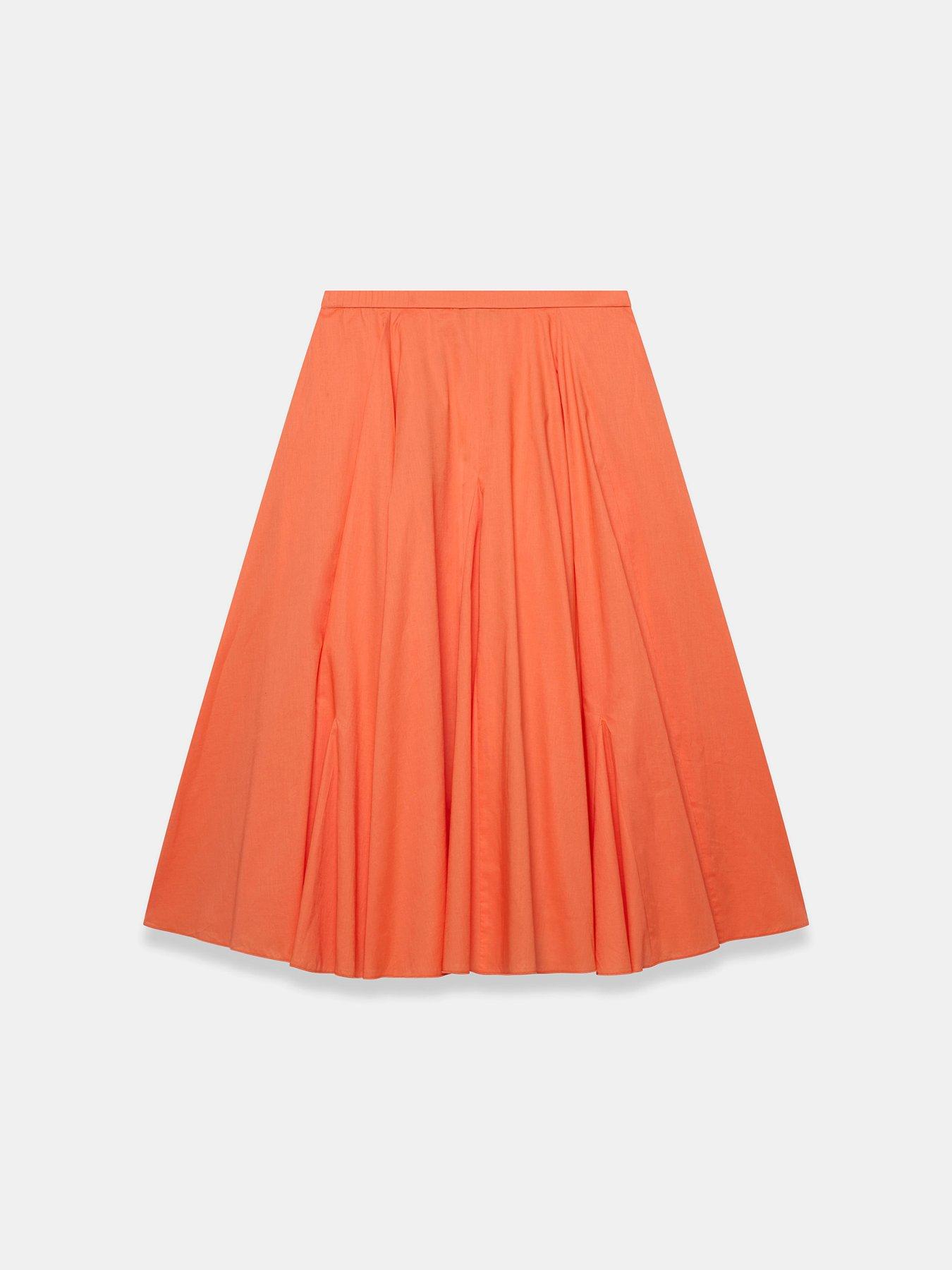 Image 6 of 6 of Mint Velvet Full Cotton Skirt - Orange
