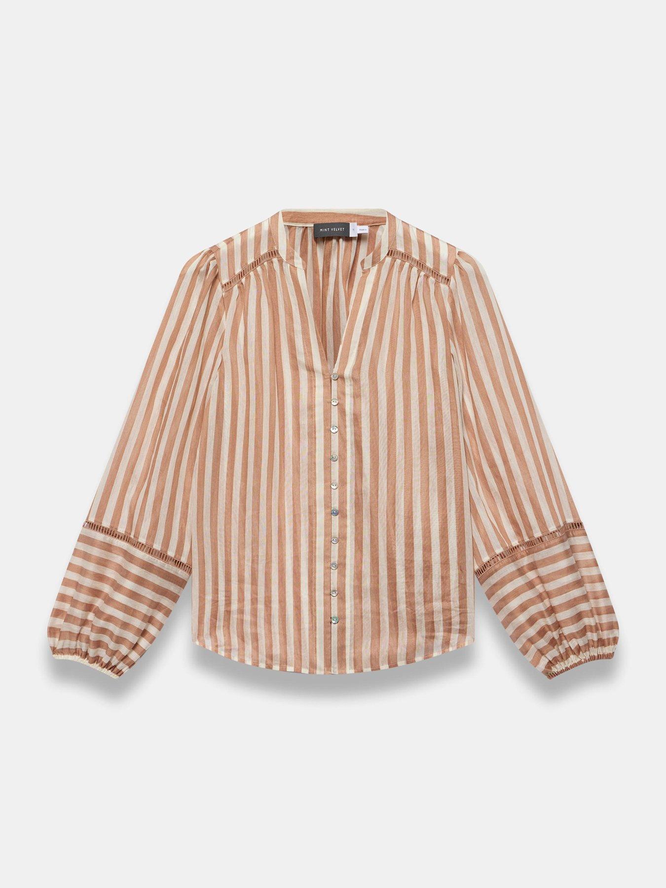 Image 5 of 6 of Mint Velvet Orange Stripe Blouse