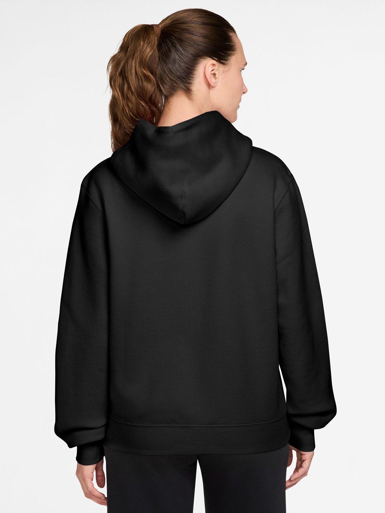 Image 2 of 3 of Nike Women's Women's Studio Fleece Oversized Full-Zip Hoodie - Black