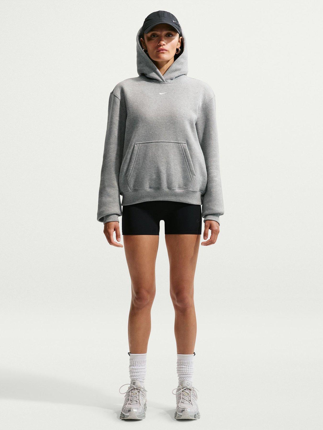 Image 1 of 5 of Nike Womens Overhead Fleece Kangaroo Pocket Hoodie - &nbsp;Grey
