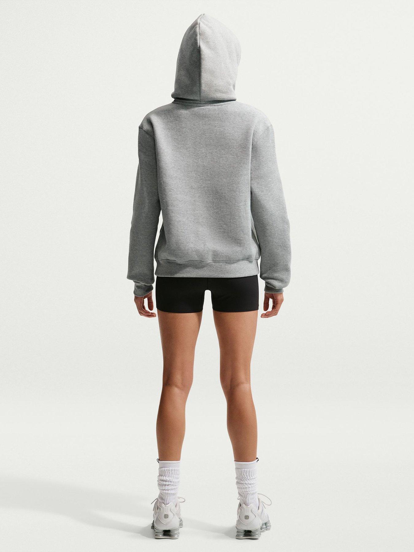 Image 2 of 5 of Nike Womens Overhead Fleece Kangaroo Pocket Hoodie - &nbsp;Grey