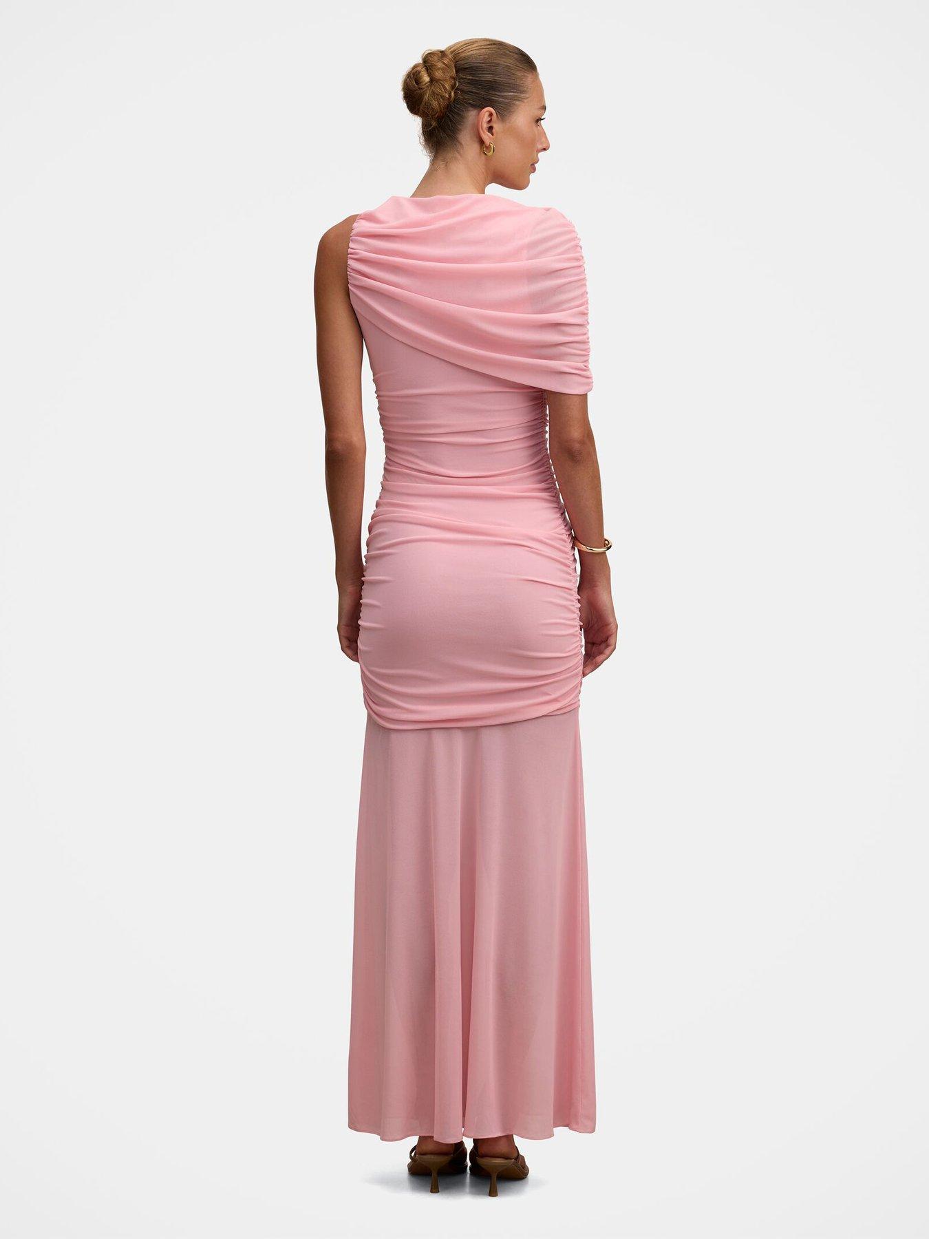 Image 2 of 4 of Forever New Elouise Asym Cape Mesh Maxi - Pink