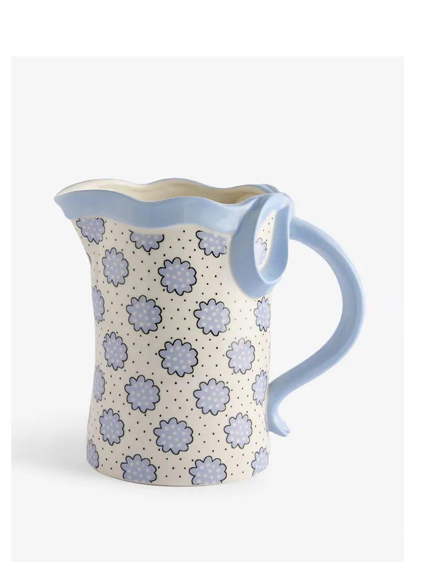 Image 2 of 5 of Cath Kidston Blue Bow Ceramic Jug Vase