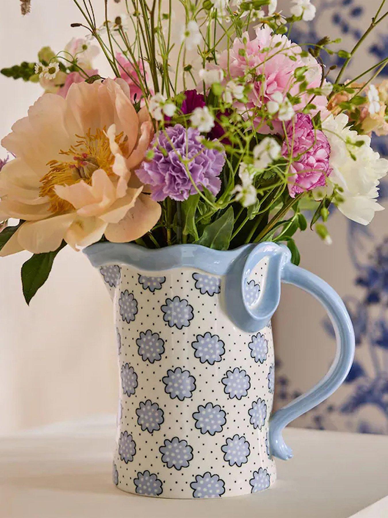 Image 3 of 5 of Cath Kidston Blue Bow Ceramic Jug Vase