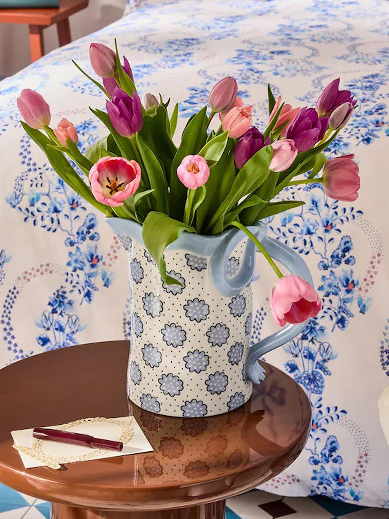Image 4 of 5 of Cath Kidston Blue Bow Ceramic Jug Vase