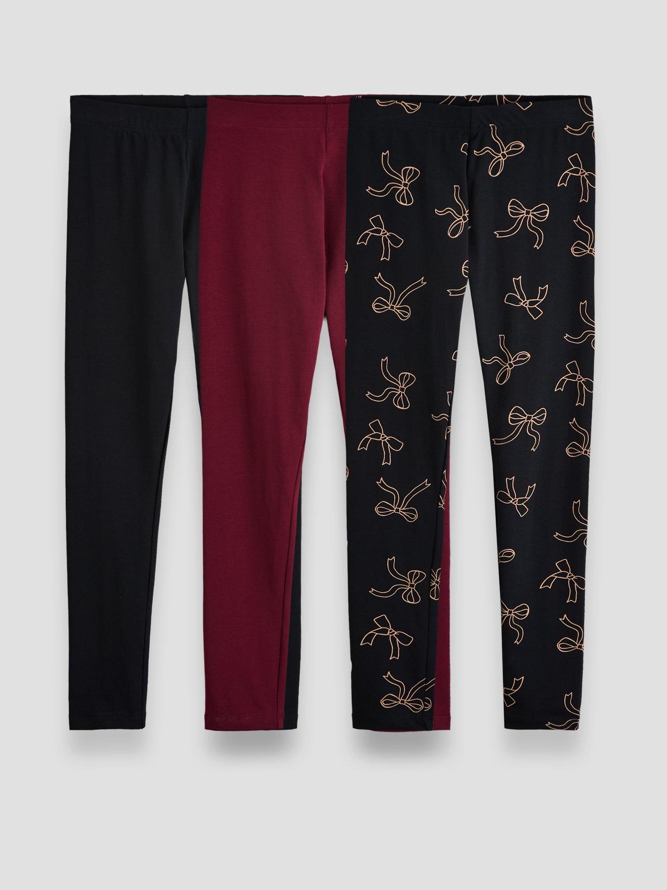 The Very Collection Girls 3 Pack Cotton Rich Legging - Multi