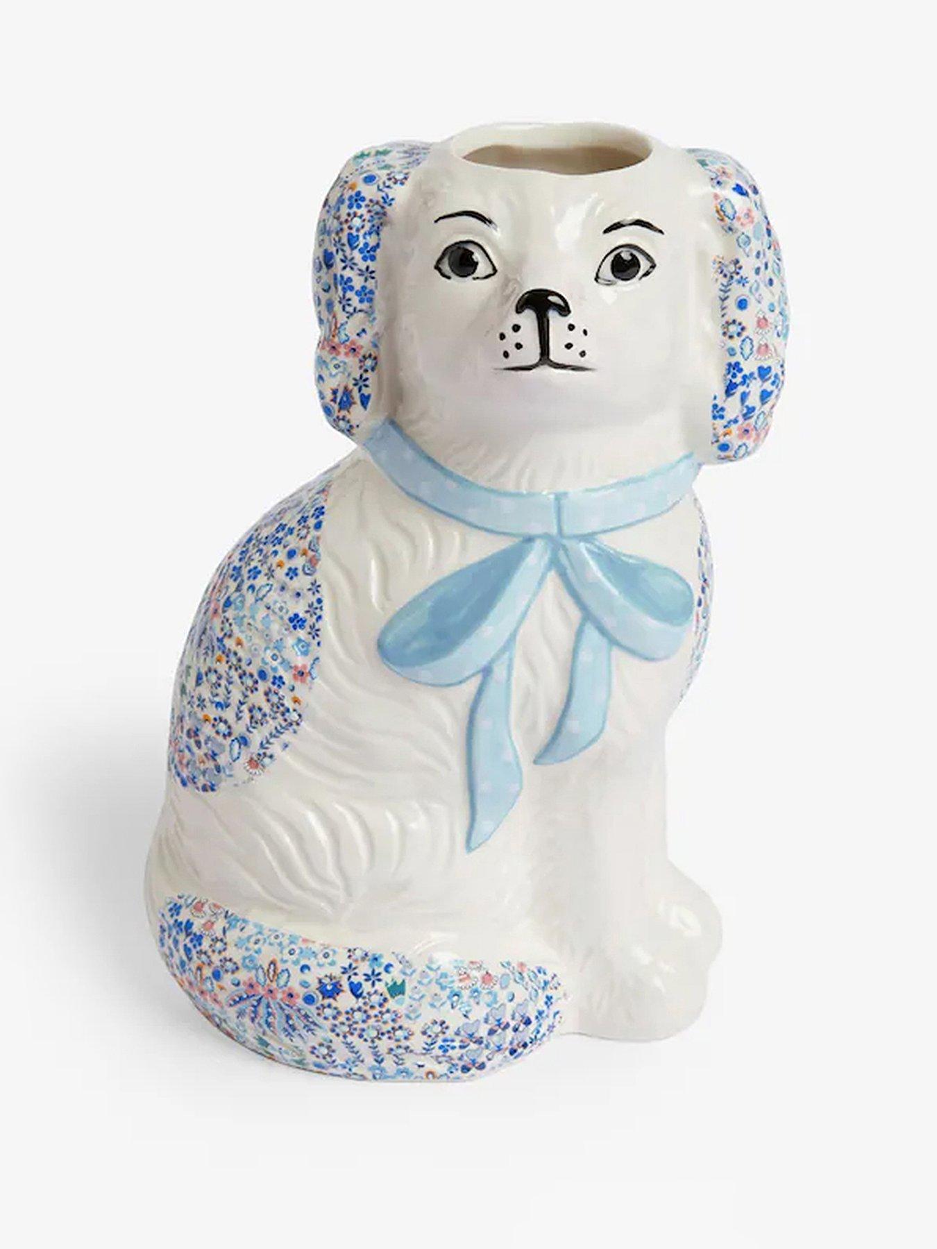 Image 2 of 5 of Cath Kidston Ceramic Dog Vase - Blue