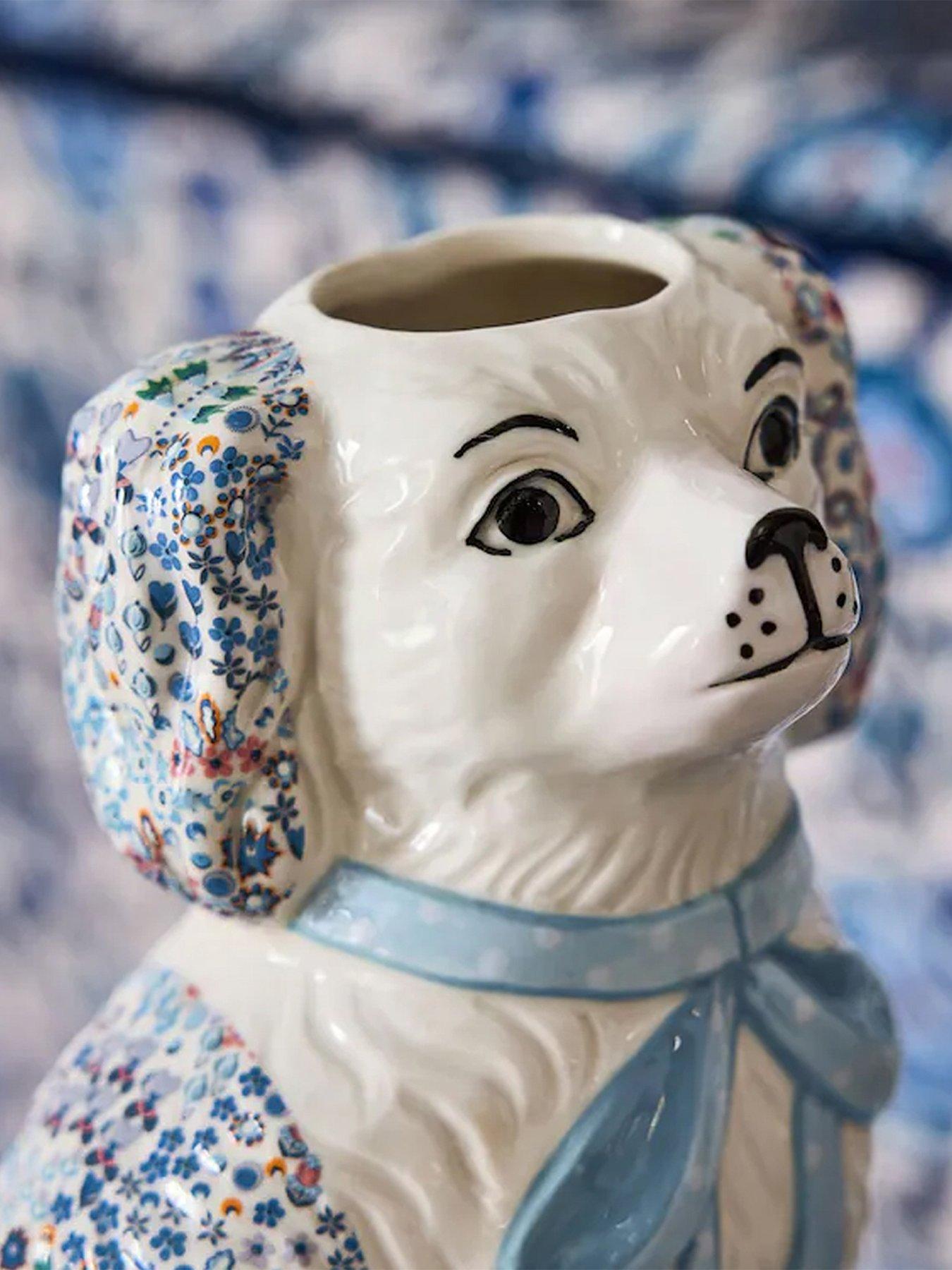 Image 4 of 5 of Cath Kidston Ceramic Dog Vase - Blue