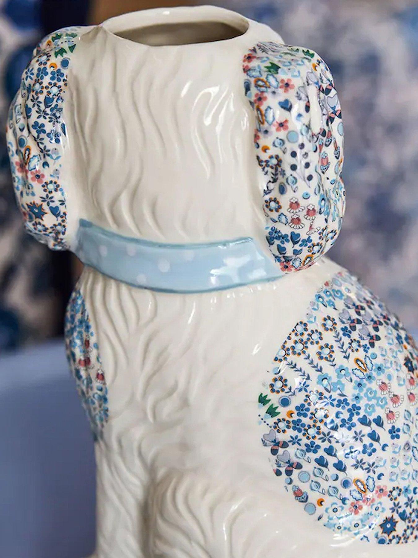Image 5 of 5 of Cath Kidston Ceramic Dog Vase - Blue