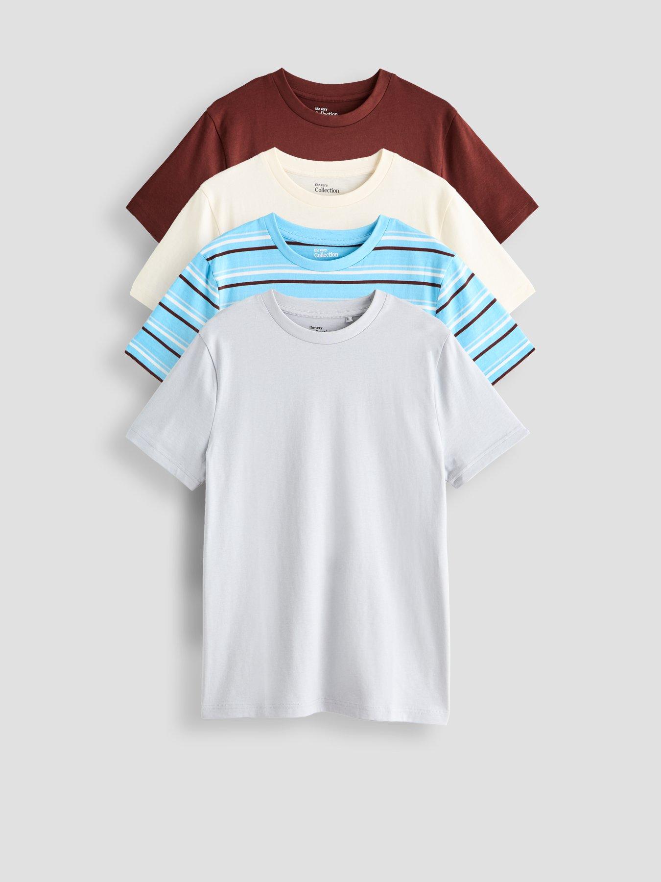 The Very Collection Boys 4 Pack Cotton Rich Basic T-shirts - Multi