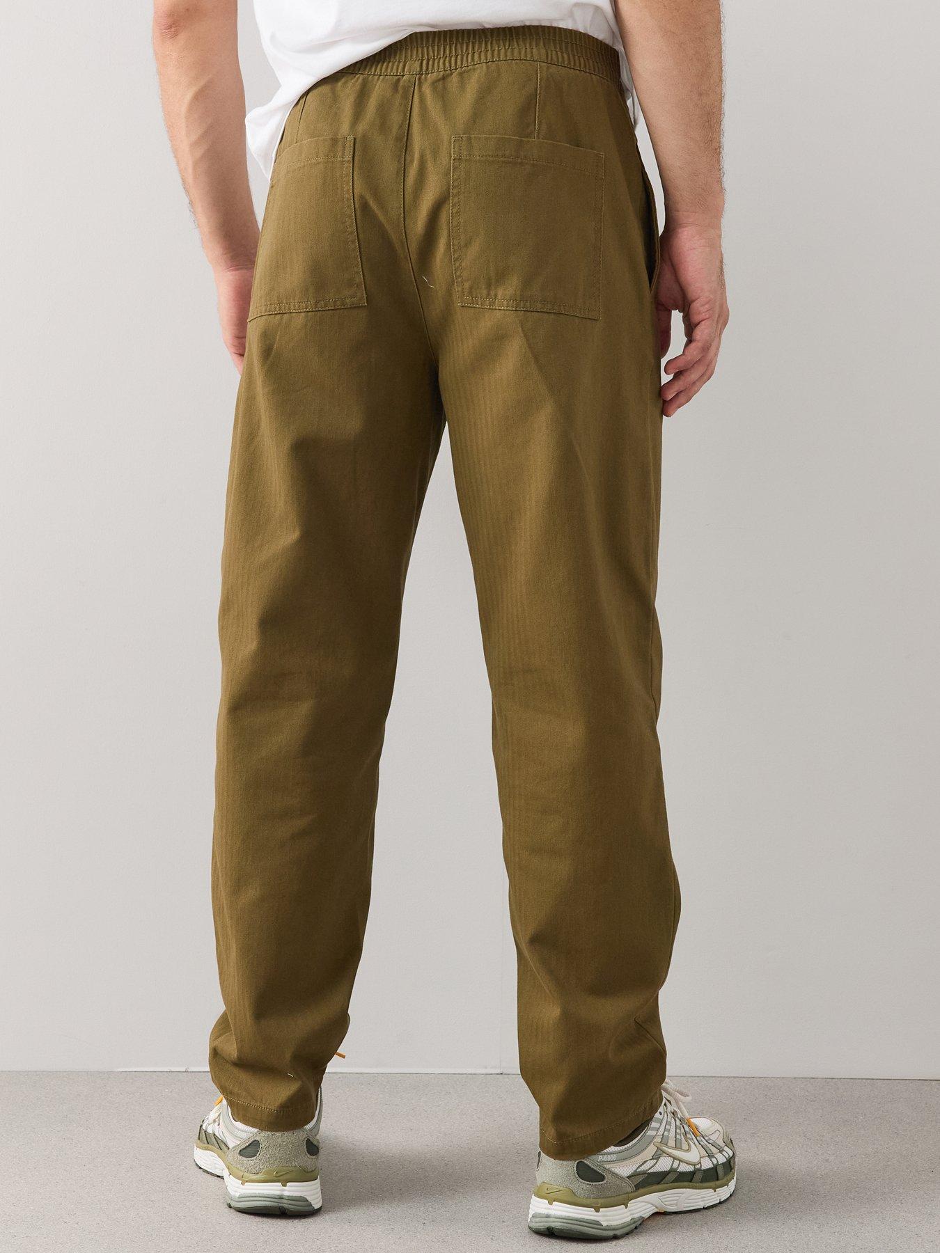 Image 2 of 7 of The Very Collection Pure Cotton Tapered Twill Trouser - Khaki