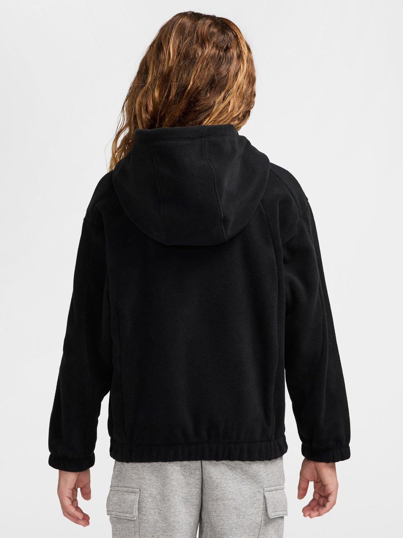 Image 2 of 3 of Nike Nike Big Kids' Club Winter Fleece Full-zip Hoodie - Black