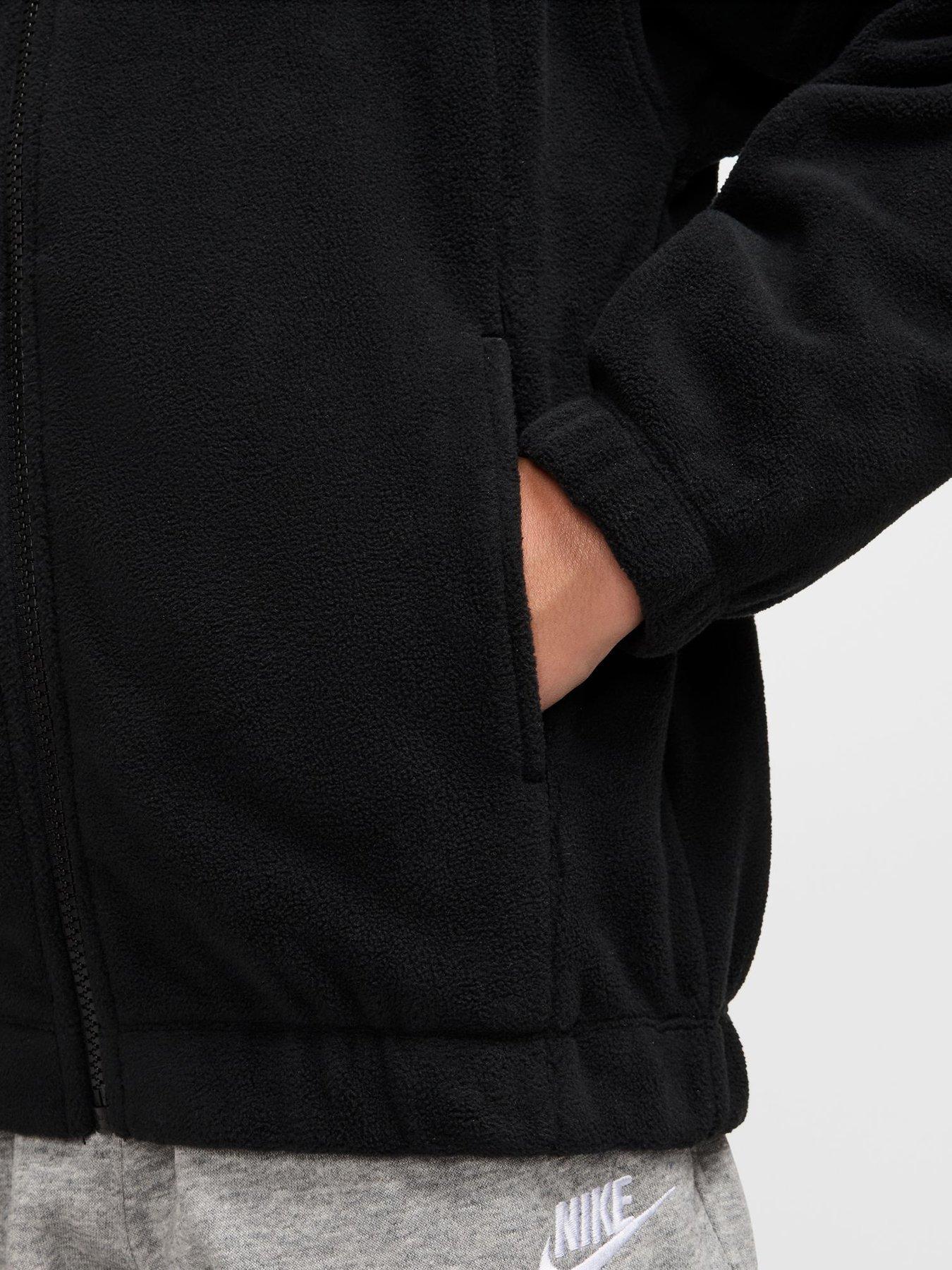 Image 3 of 3 of Nike Nike Big Kids' Club Winter Fleece Full-zip Hoodie - Black
