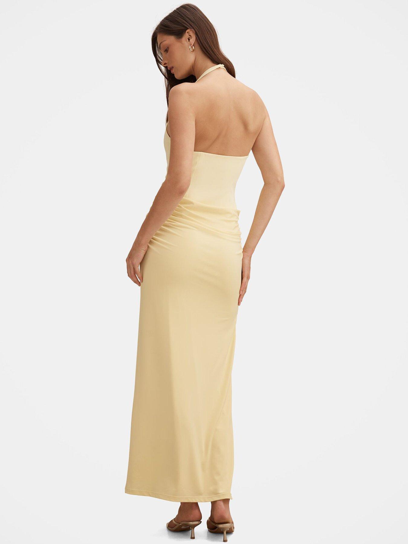 Image 2 of 6 of Forever New Lula Halter Maxi Dress - Yellow