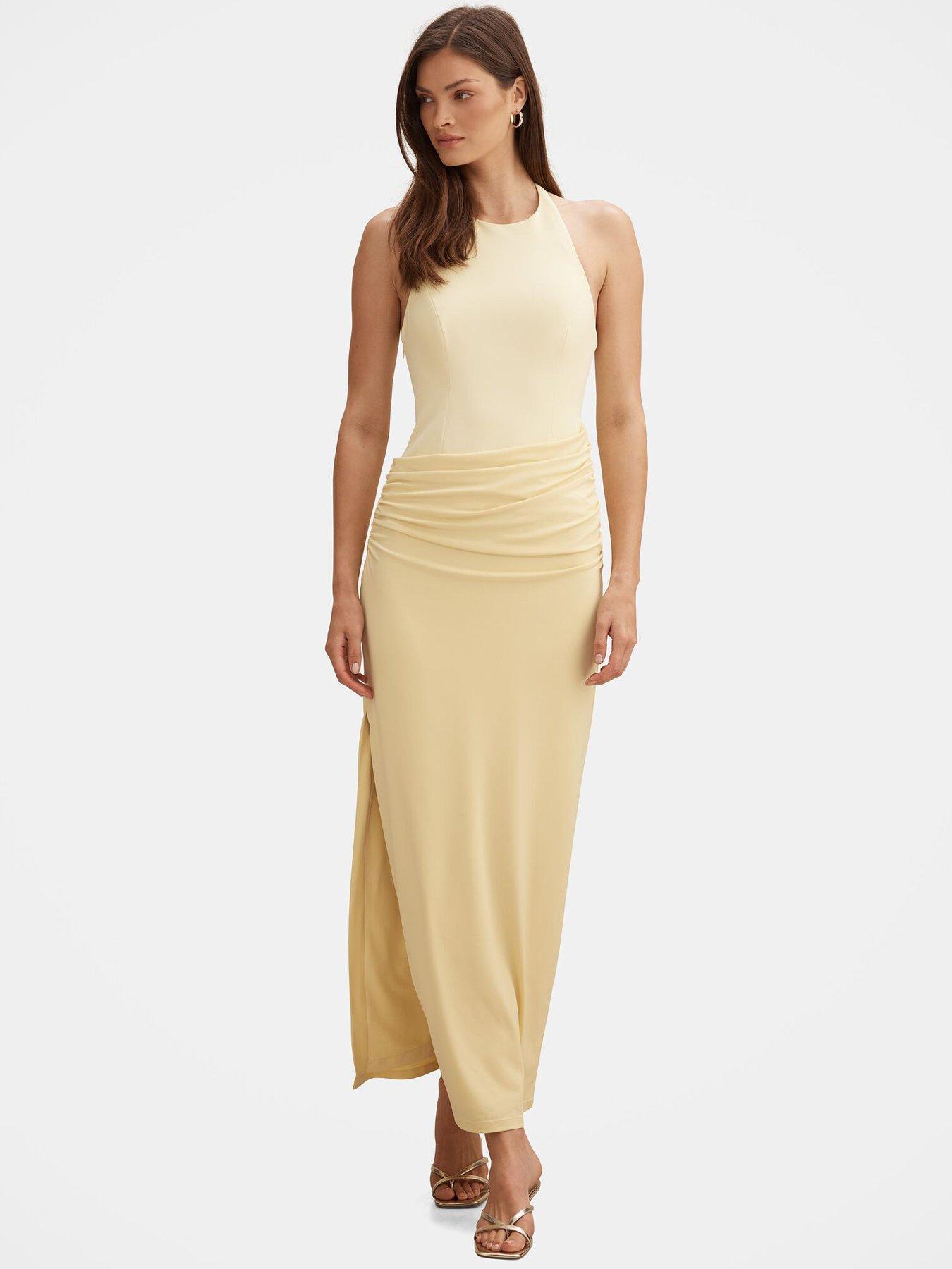 Image 5 of 6 of Forever New Lula Halter Maxi Dress - Yellow