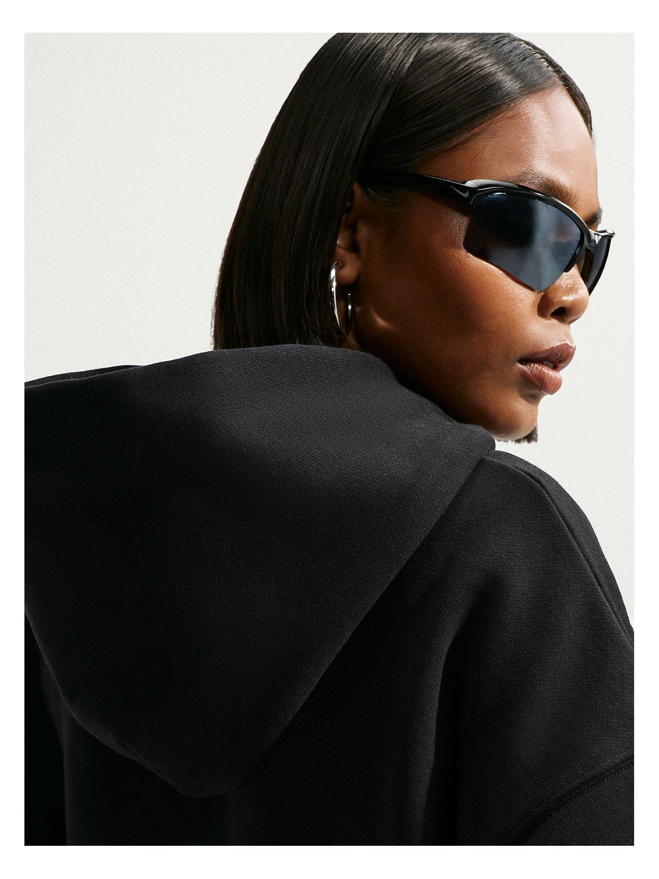 Image 5 of 5 of Nike Women's Studio Fleece Medium-Weight Oversized Pullover Hoodie - Black