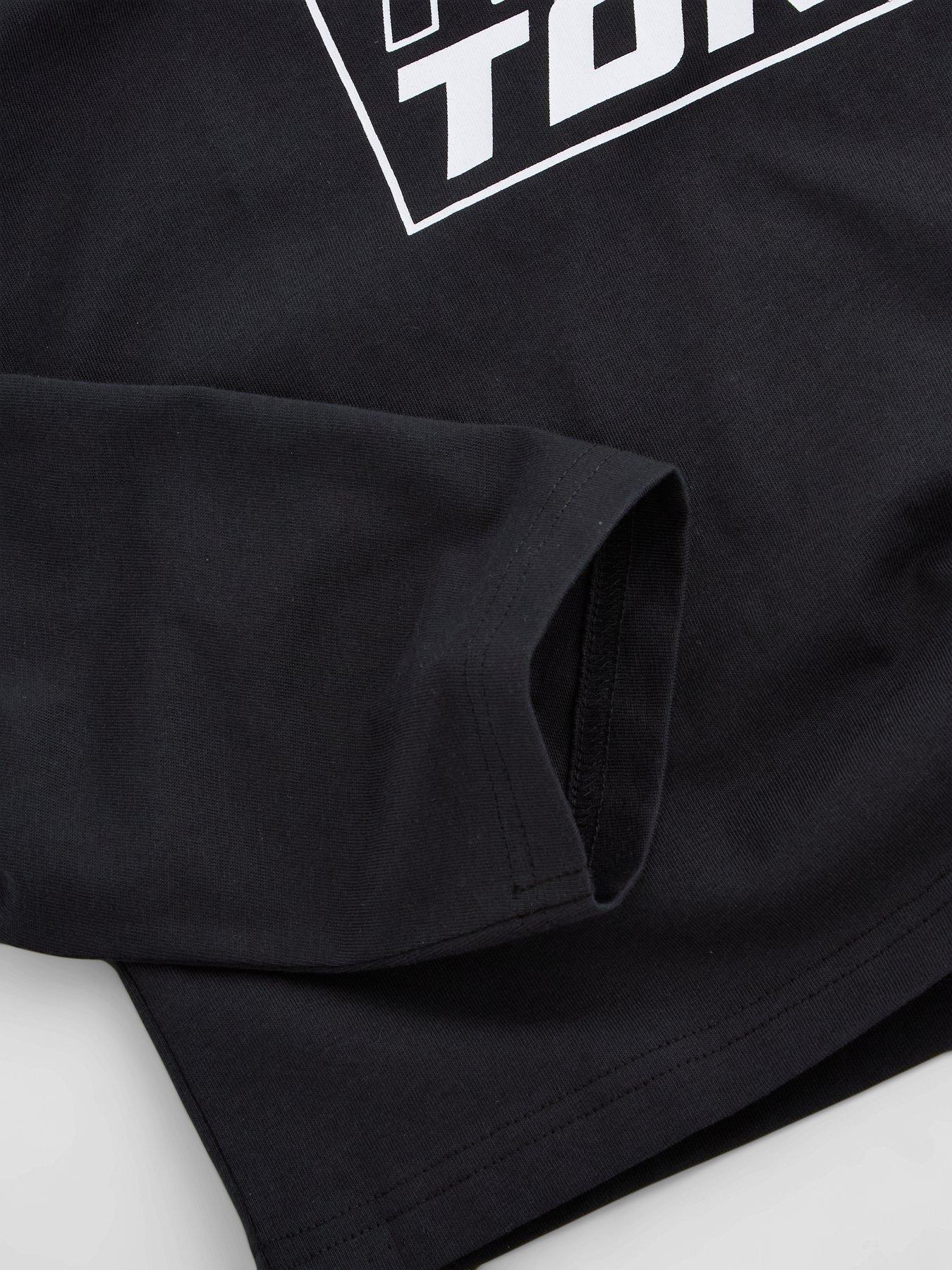 Image 5 of 6 of The Very Collection Boys' Tokyo Double Sleeve Graphic T-Shirt - Black