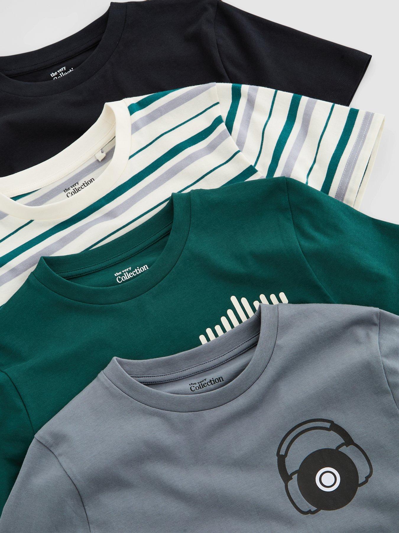 Image 4 of 5 of The Very Collection Boys' 4 Pack Music Graphic Cotton Rich T-Shirts - Multi