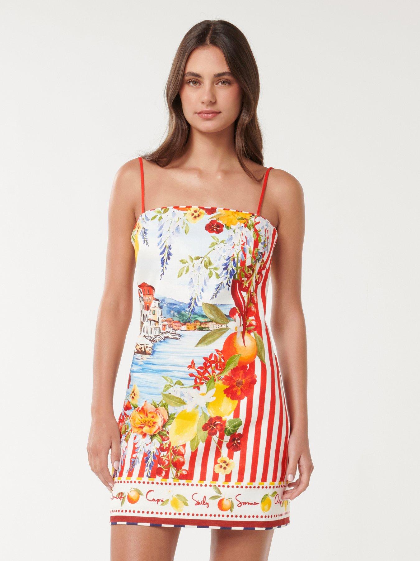 Image 2 of 6 of Forever New Sierra Printed Mini Dress - Multi