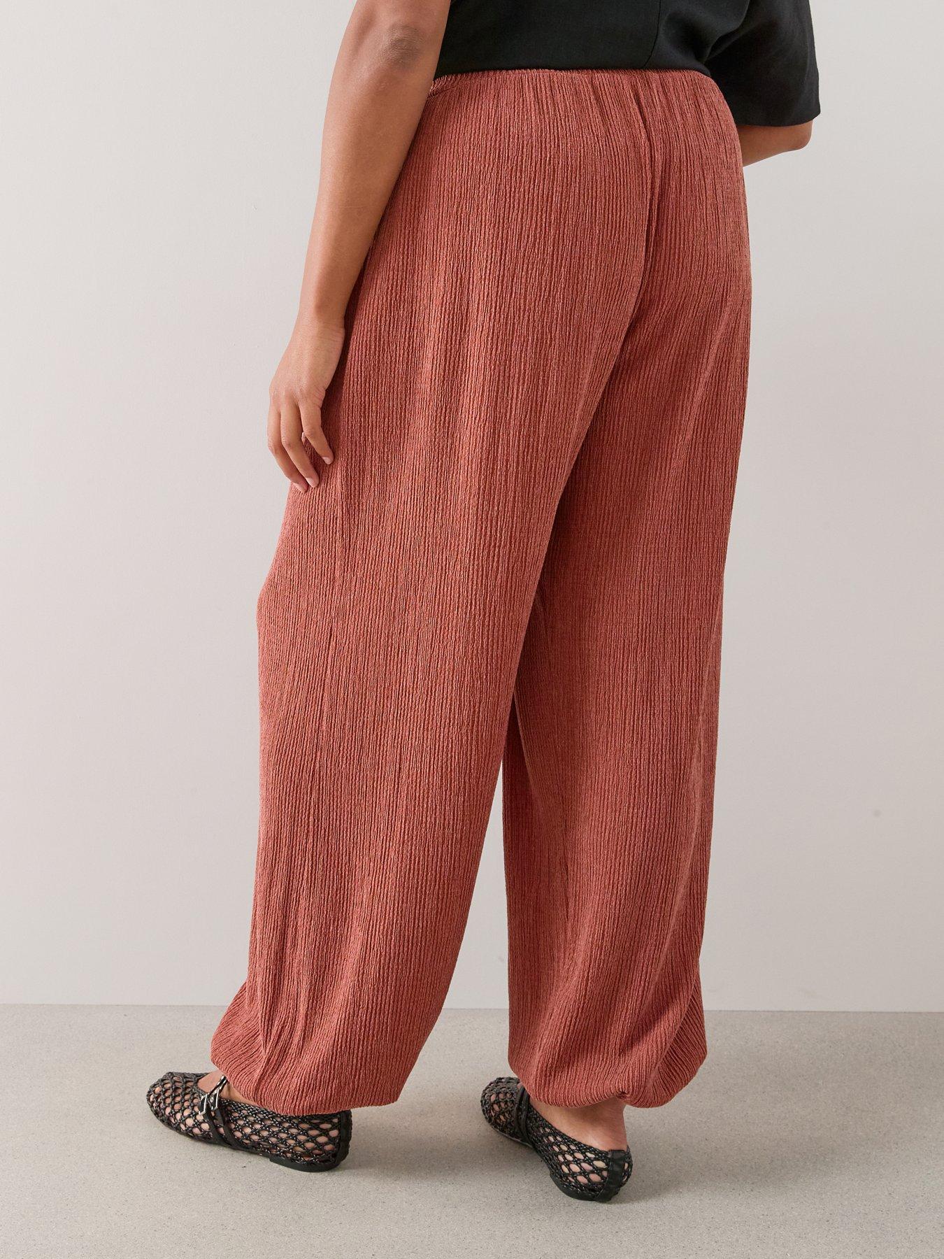 Image 2 of 6 of The Very Collection Curve Jersey Balloon Trouser - Dark Orange