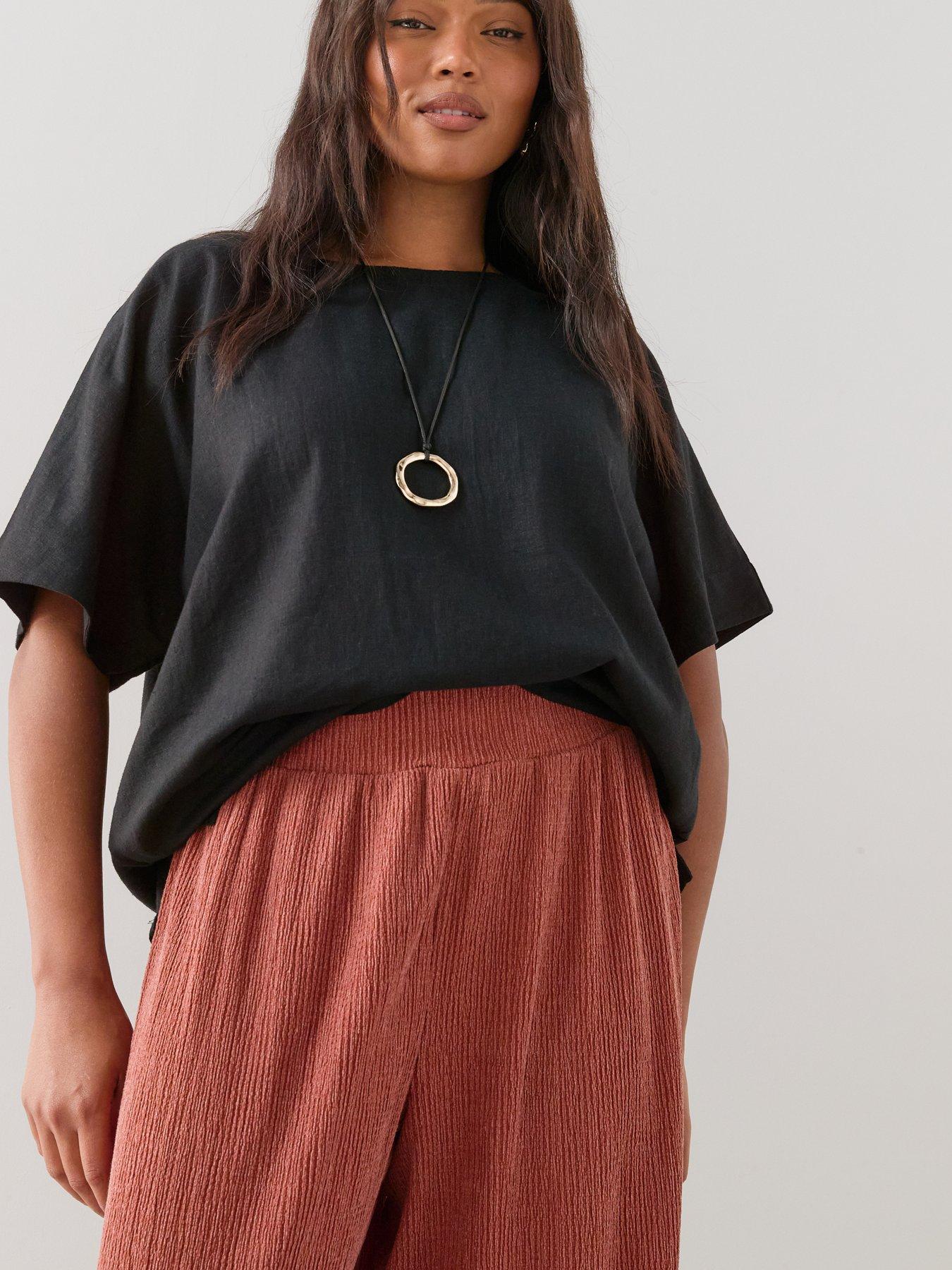 Image 4 of 6 of The Very Collection Curve Jersey Balloon Trouser - Dark Orange