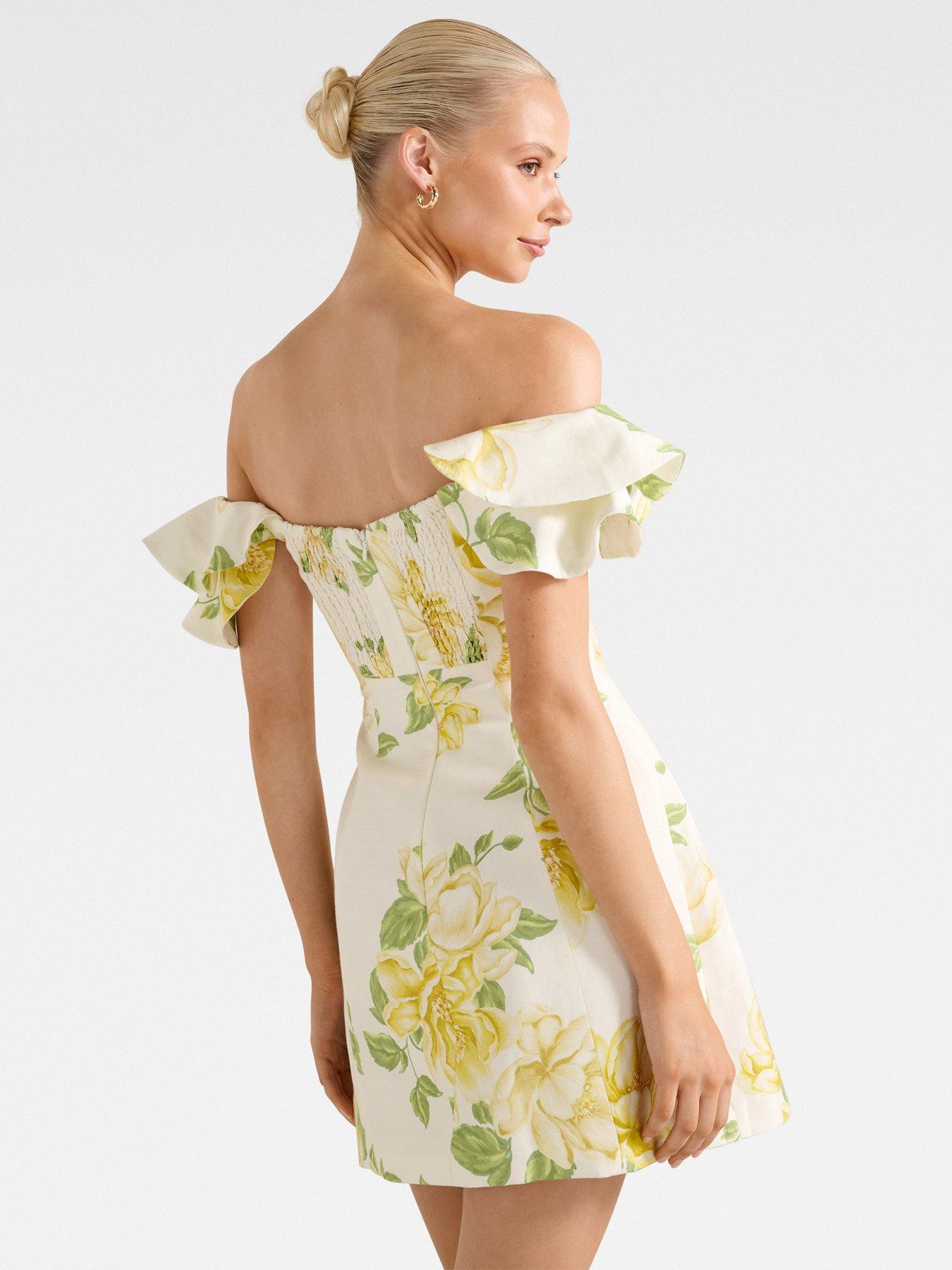 Image 2 of 6 of Forever New Kenzie Off Shoulder Ruffle Mini - Multi