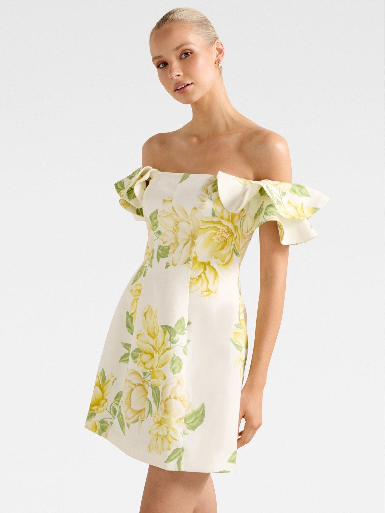 Image 6 of 6 of Forever New Kenzie Off Shoulder Ruffle Mini - Multi