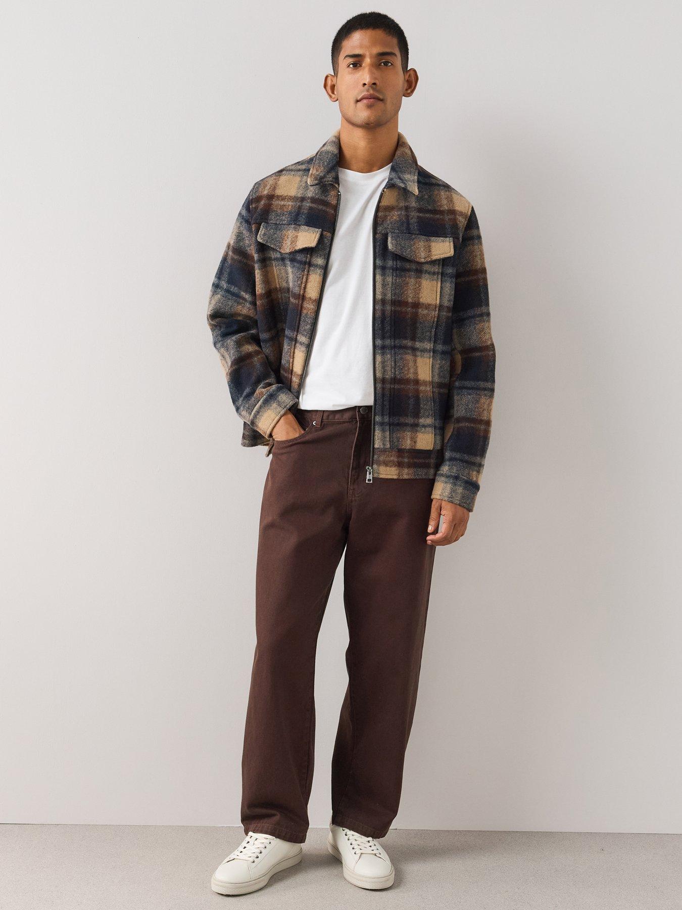 Image 1 of 6 of The Very Collection Premium Straight Fit Jeans With Stretch - Chocolate Brown