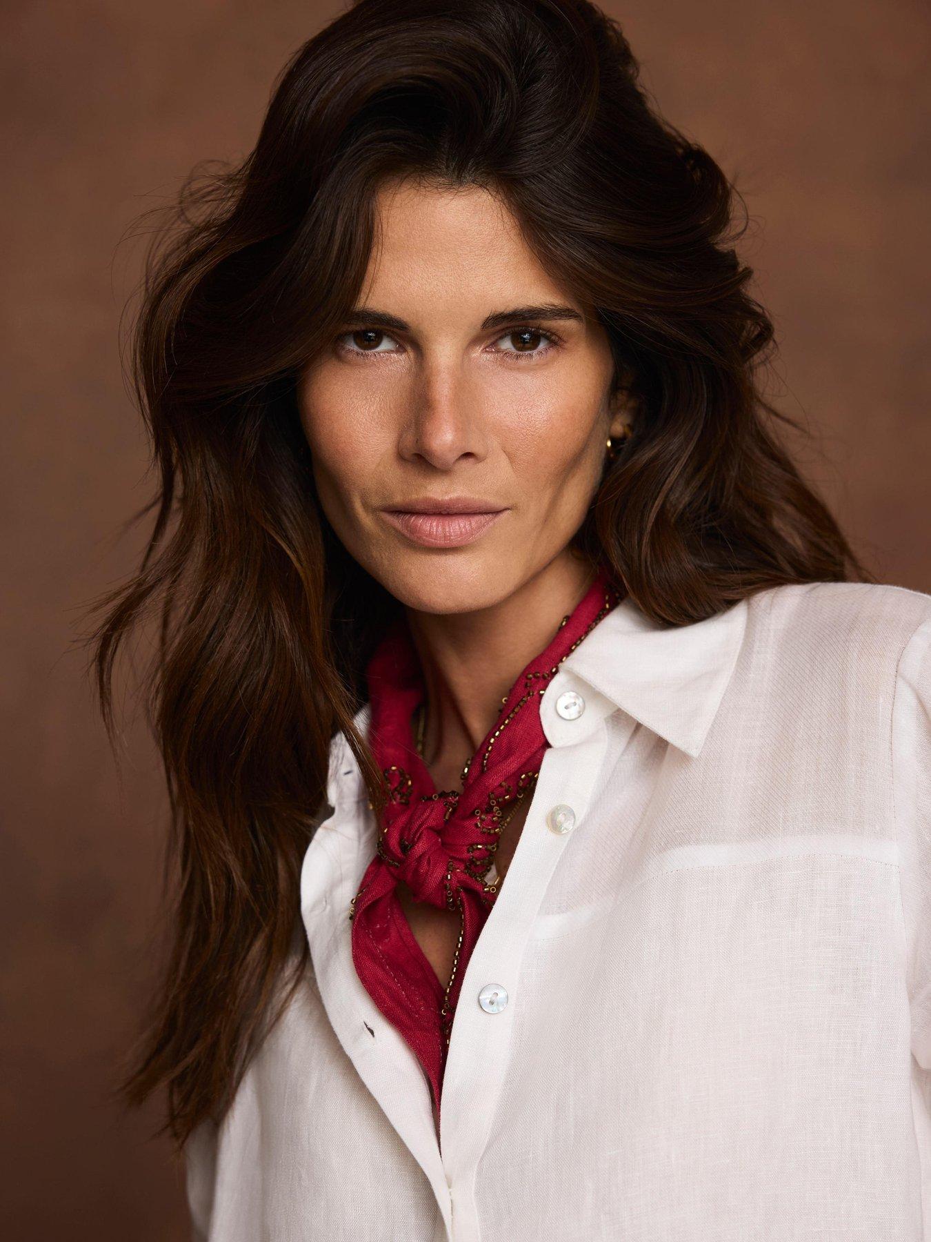 stillFront image of mint-velvet-red-embellished-neck-scarf