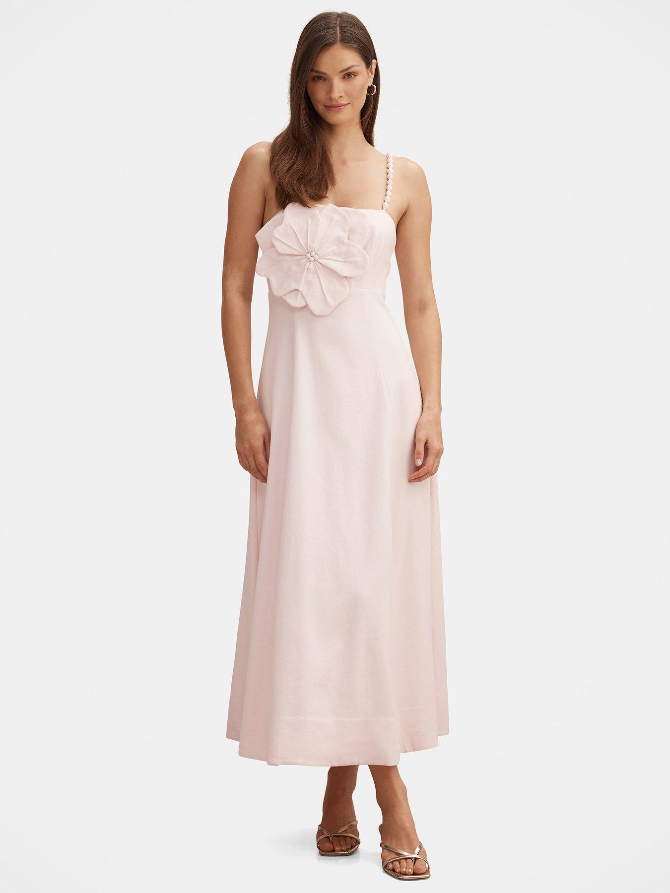 Forever New Nicolette Flower Midi Dress - Pink