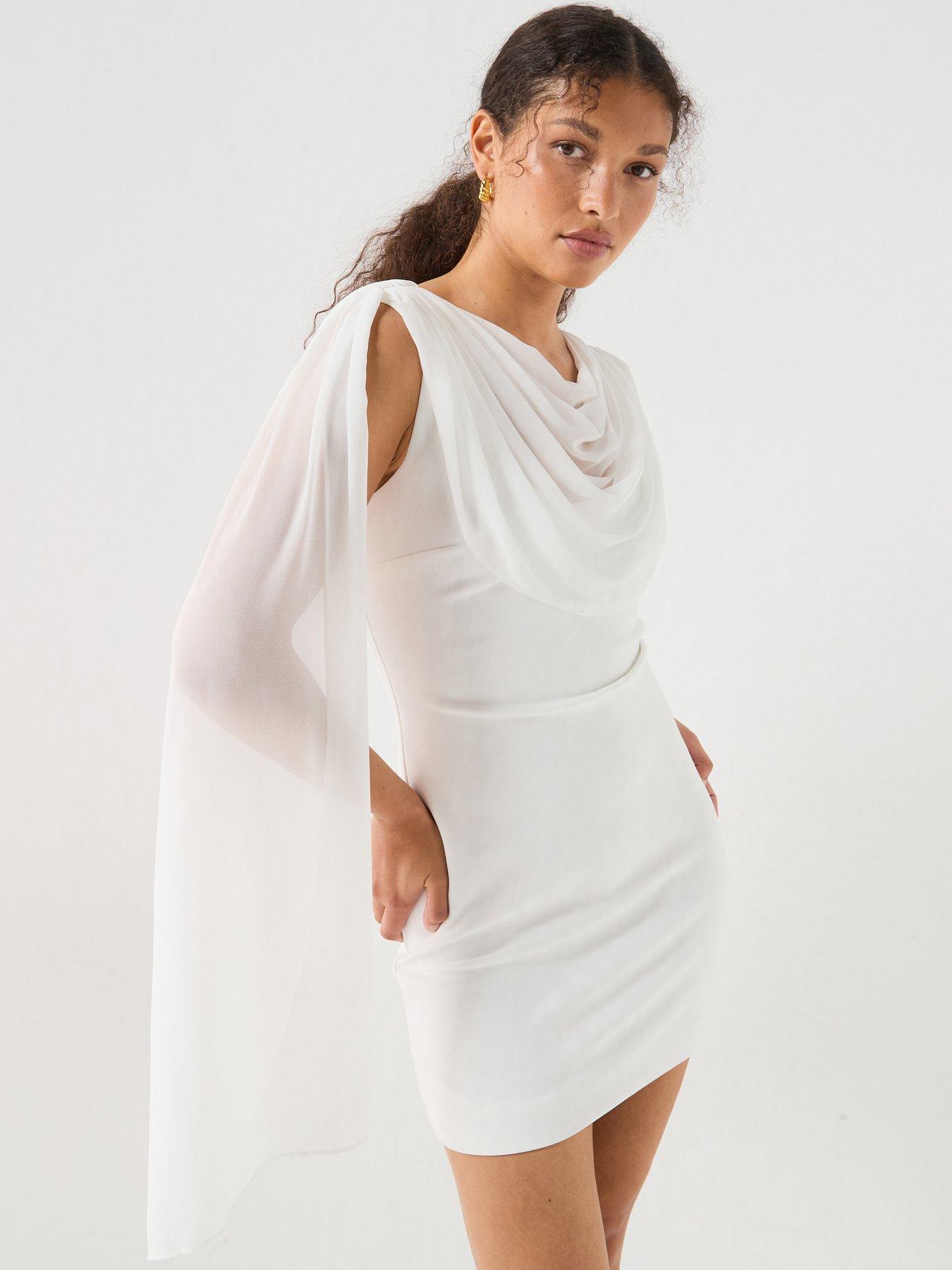 Forever New Bowie Mini Dress With Shawl - Brown