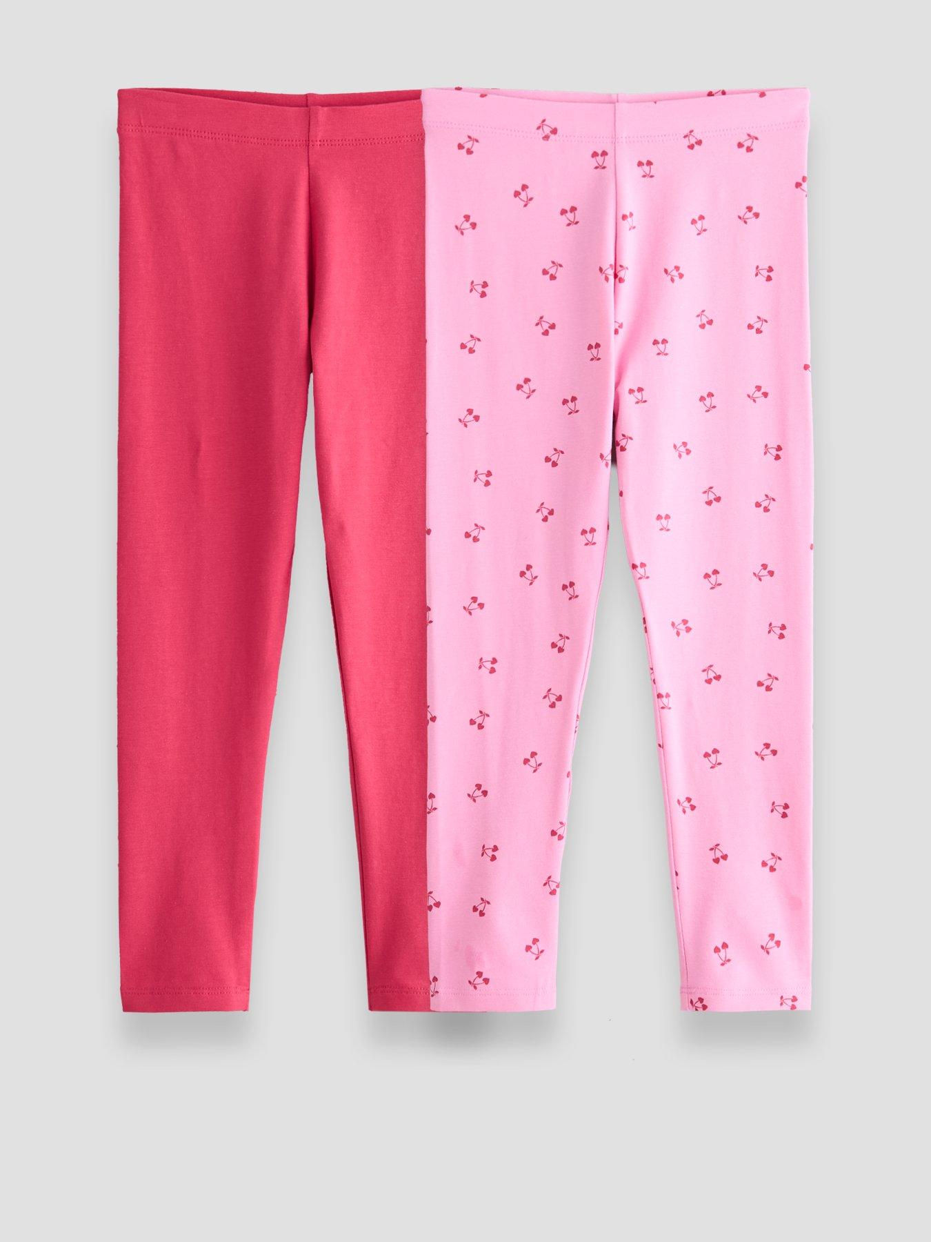 The Very Collection Girls 2 Pack Cherry Leggings - Multi
