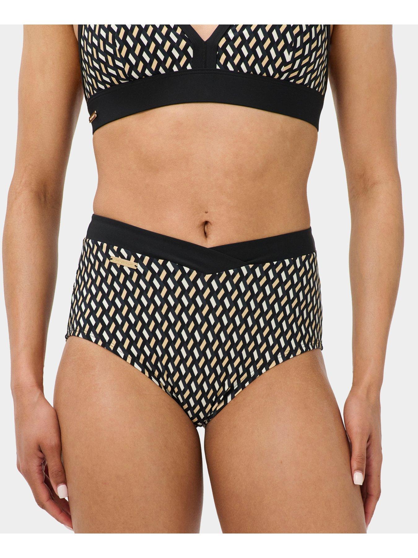 Sweaty Betty Womens Training Wrap Front High Waist Bikini Brief - Beige