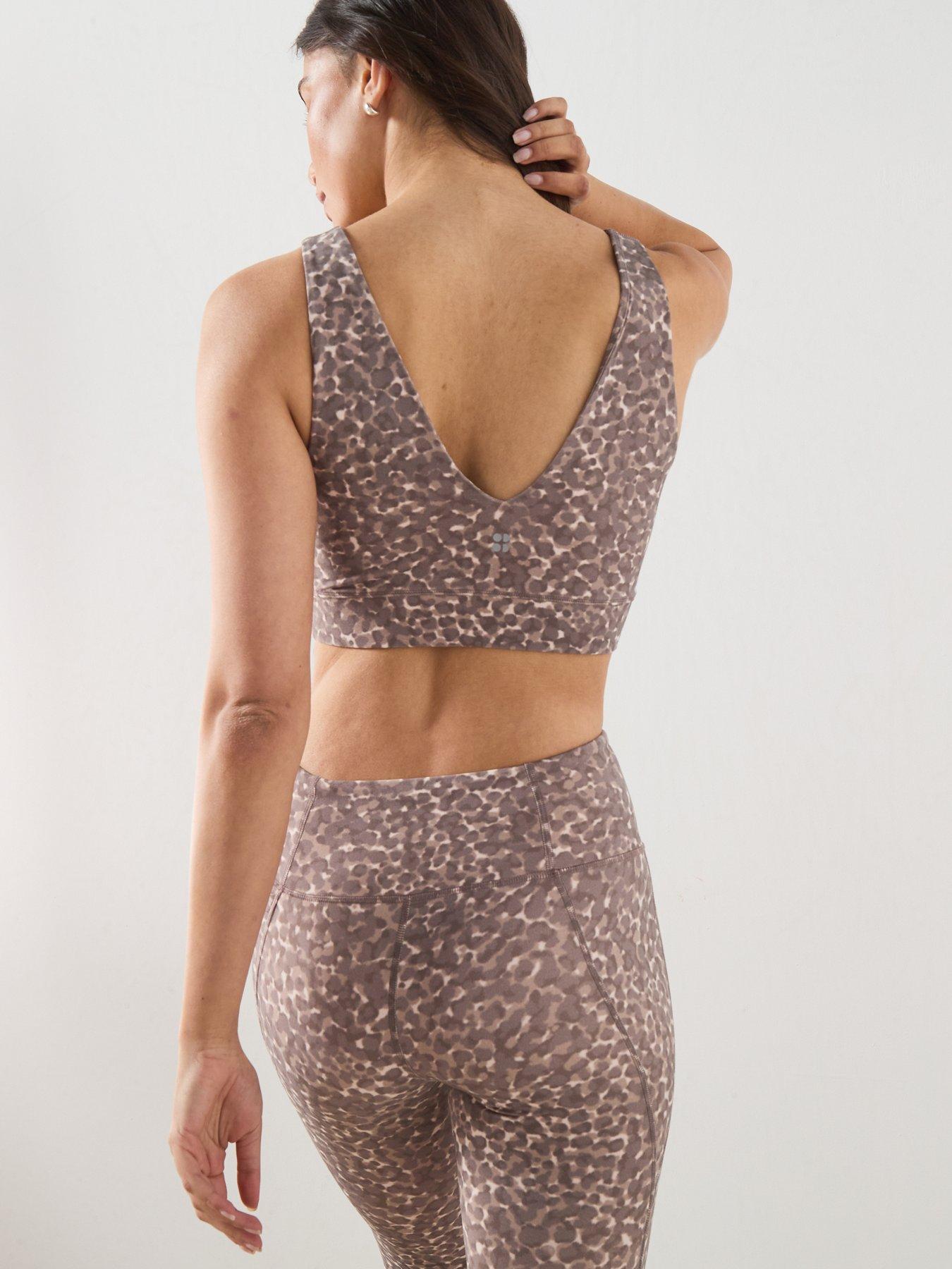 Image 5 of 6 of Sweaty Betty Womens Yoga Ultimate Studio Voop Bra - Beige