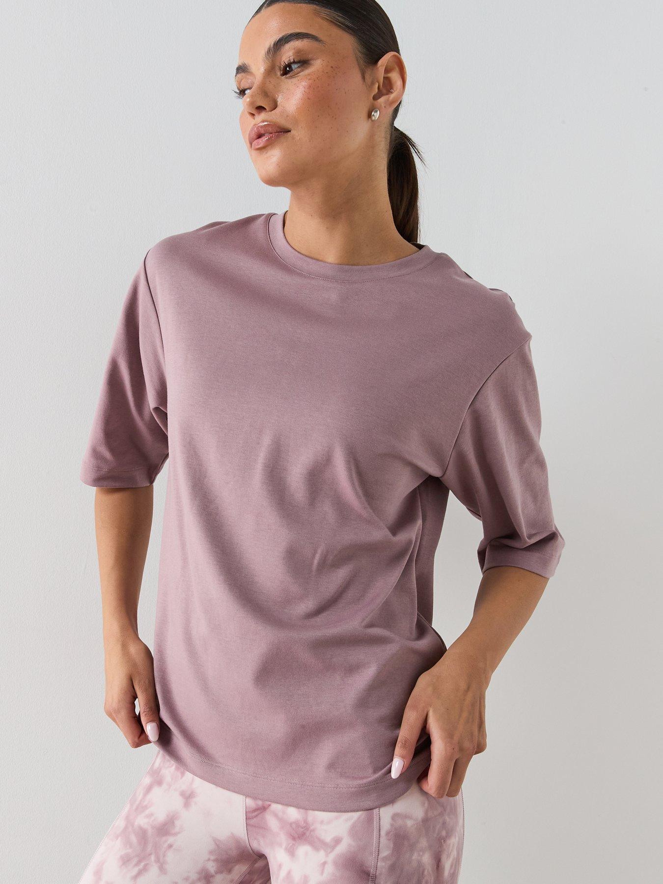 Sweaty Betty Womens Training Elevated Cotton Longline T-Shirt - Purple