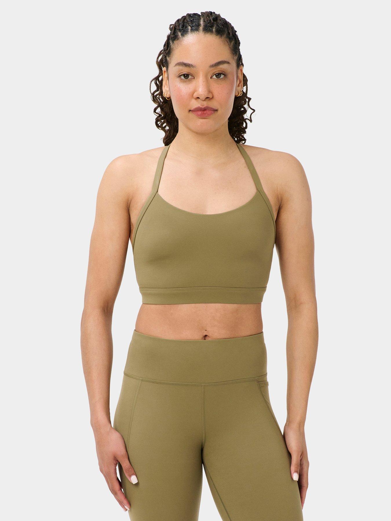 Sweaty Betty Womens Training Power Motion Sports Bra - Khaki