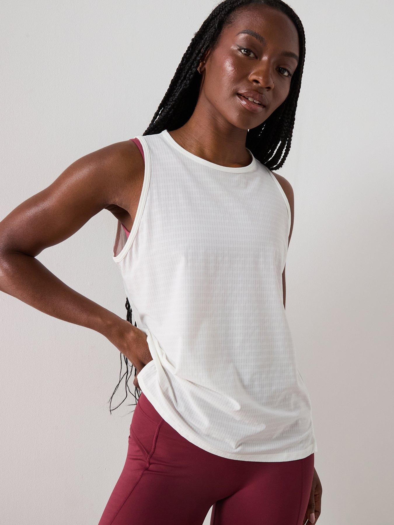 Sweaty Betty Womens Training Ultimate Train Loose Rib Tank - White