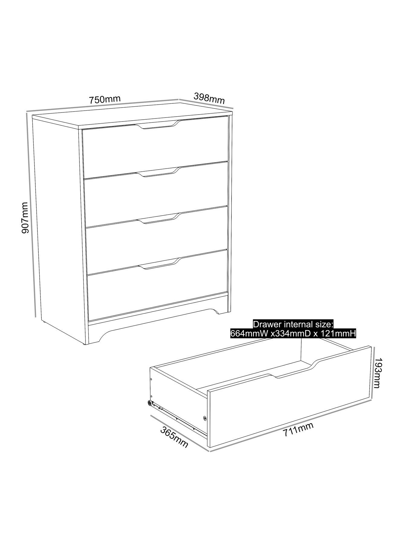 Image 7 of 7 of The Very Collection Vortex 4 Drawer Chest - FSC&reg; Certified