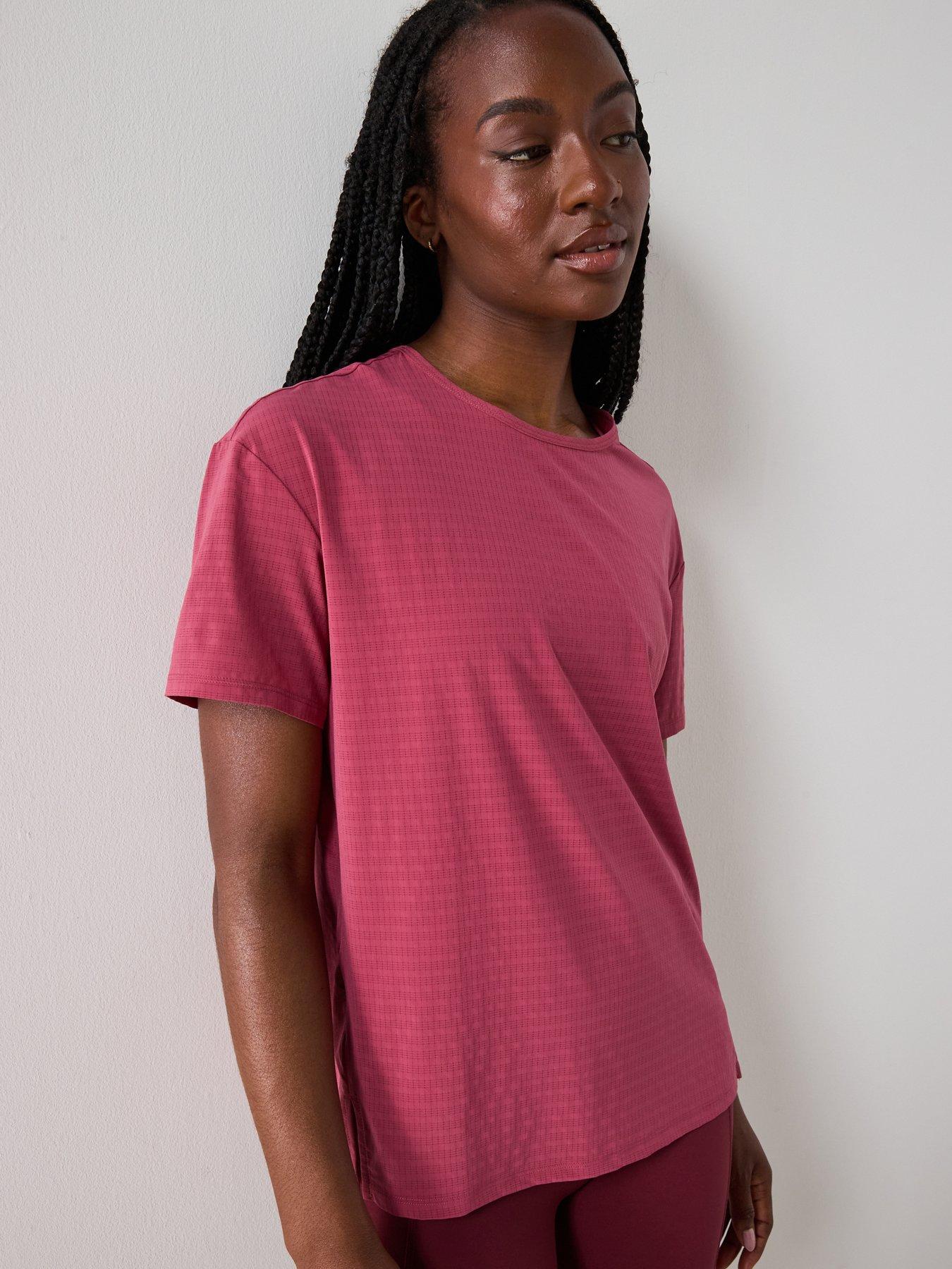 Sweaty Betty Womens Training Ultimate Train Loose Rib T-Shirt - Pink