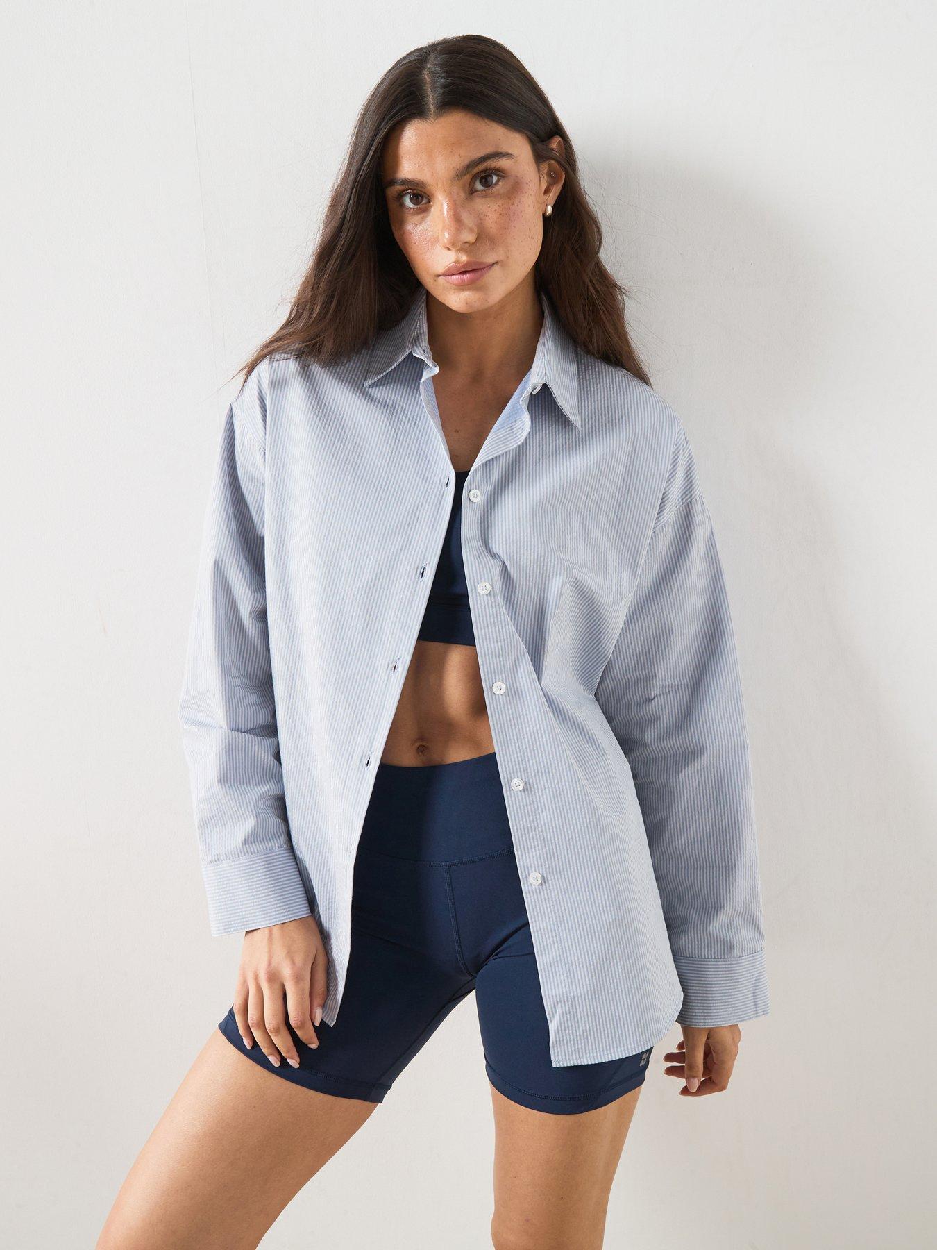 Sweaty Betty Womens Summer Stripe Shirt - Blue