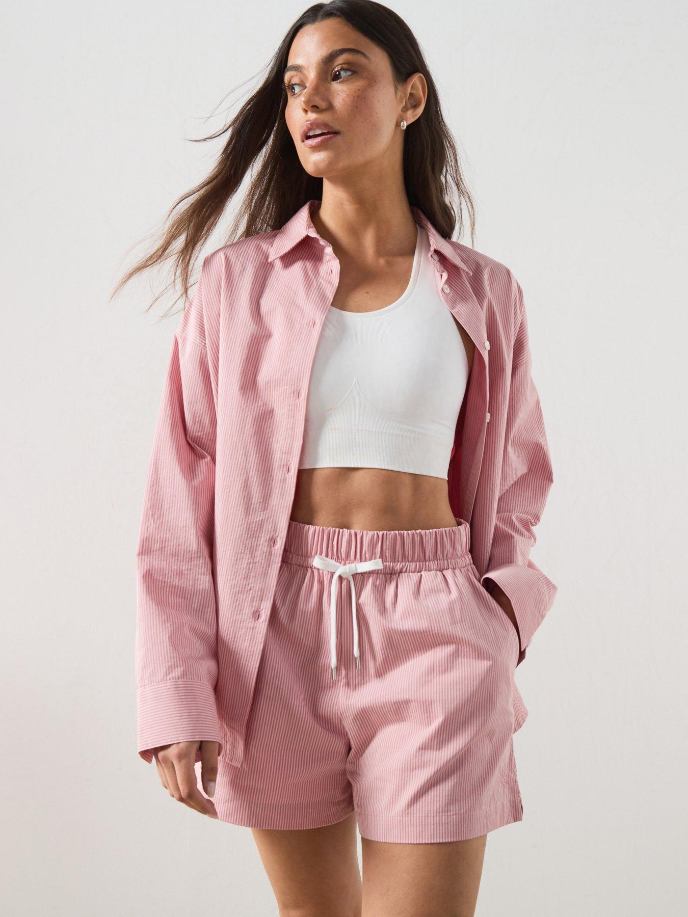 Sweaty Betty Womens Summer Stripe Shirt - Pink