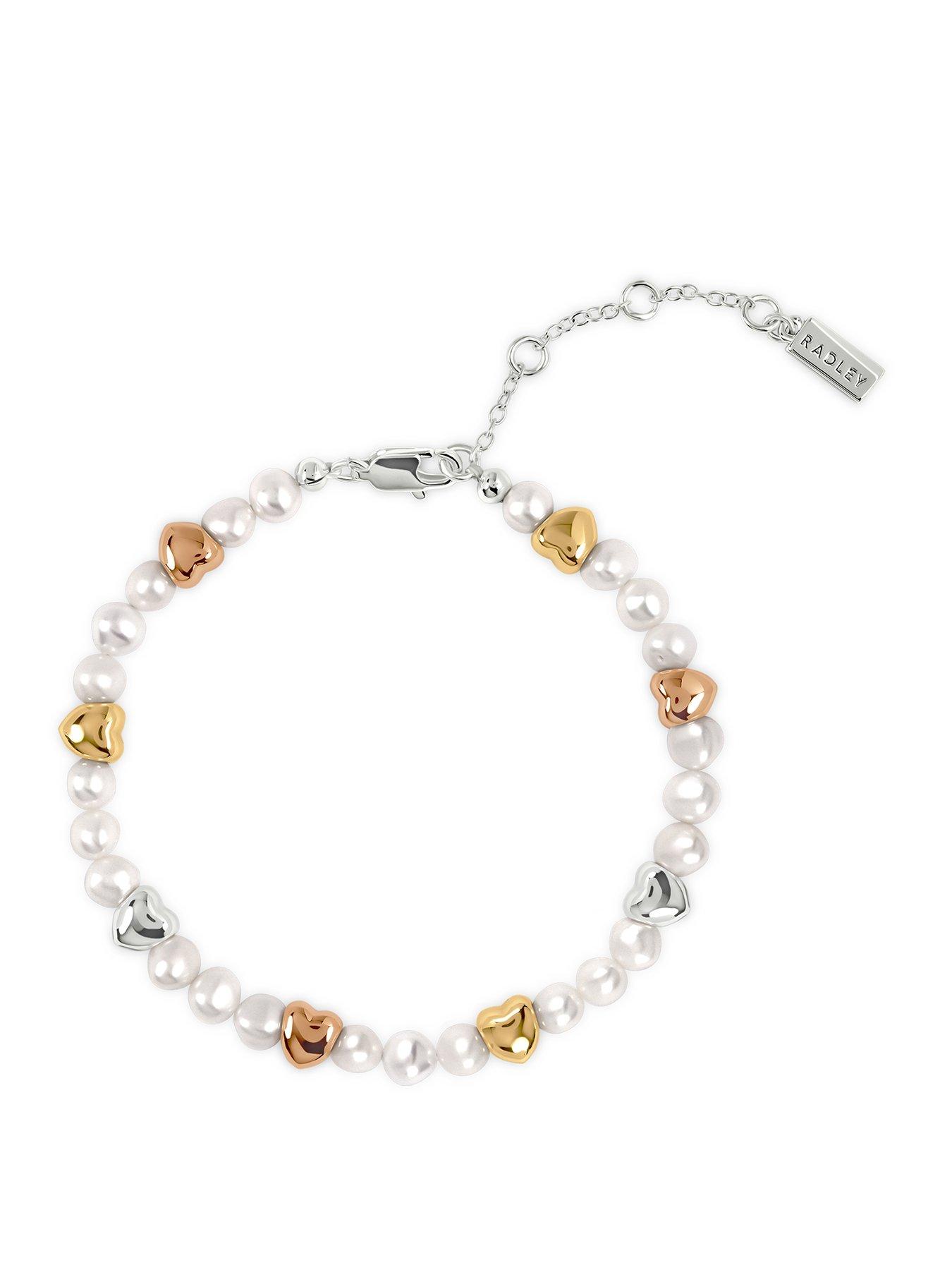 Radley Two Tone Pearl and Heart Bracelet
