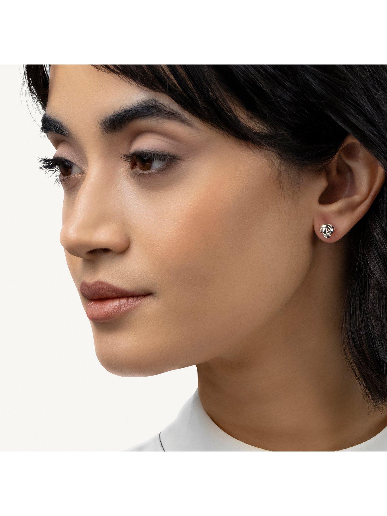 Image 2 of 4 of Radley Silver Twist Stud Earrings