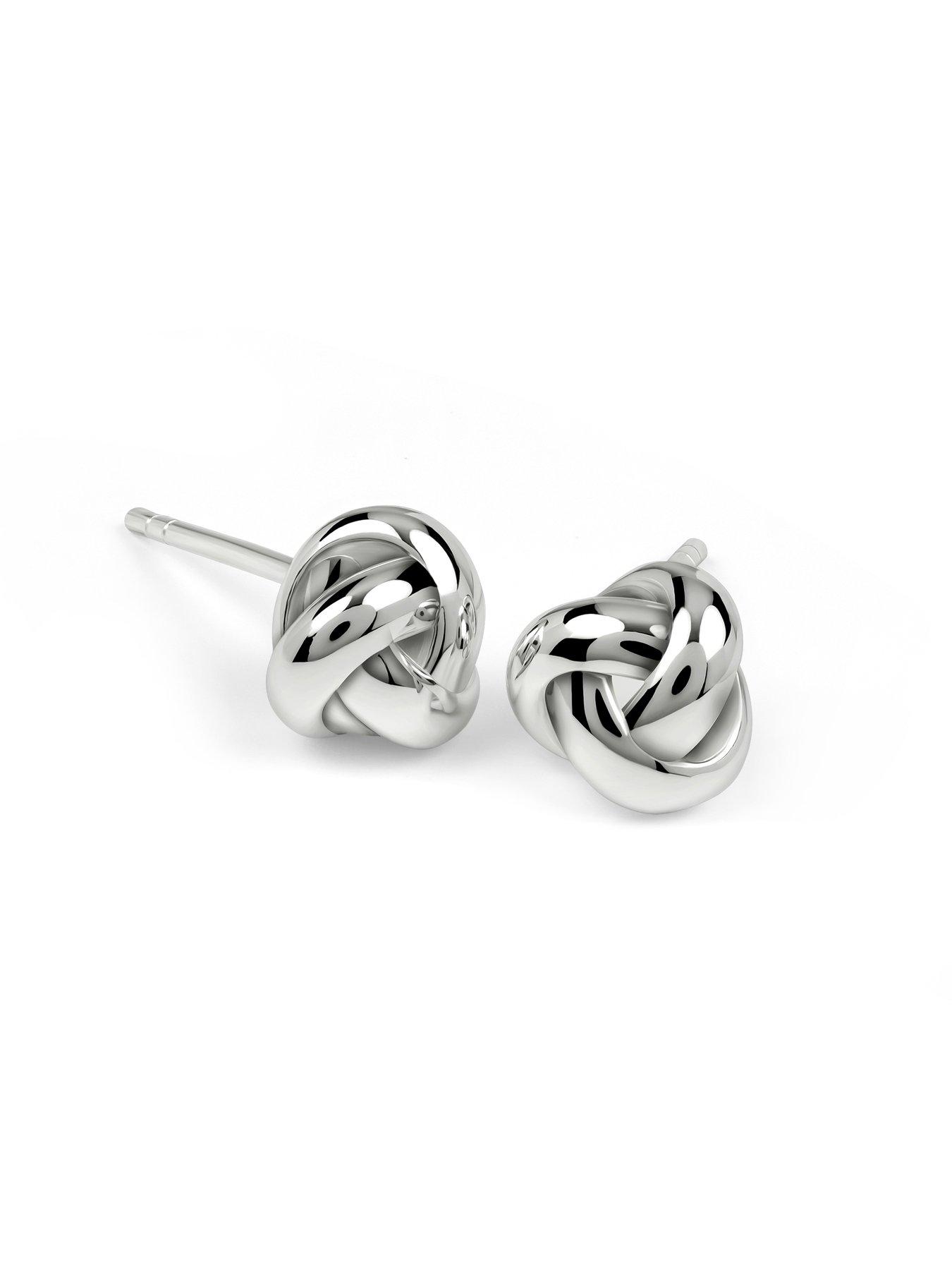 Image 3 of 4 of Radley Silver Twist Stud Earrings