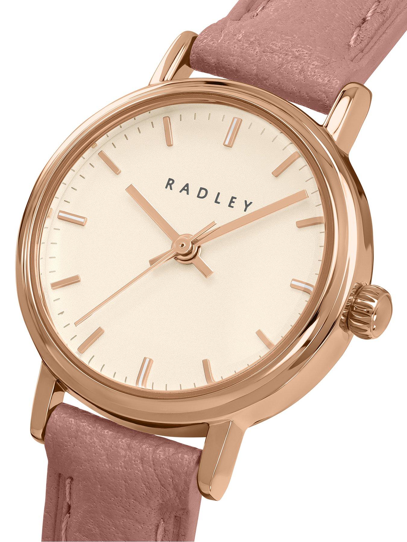 Image 2 of 4 of Radley Rose Gold Plated Case Carnation Pink Leather Strap Watch